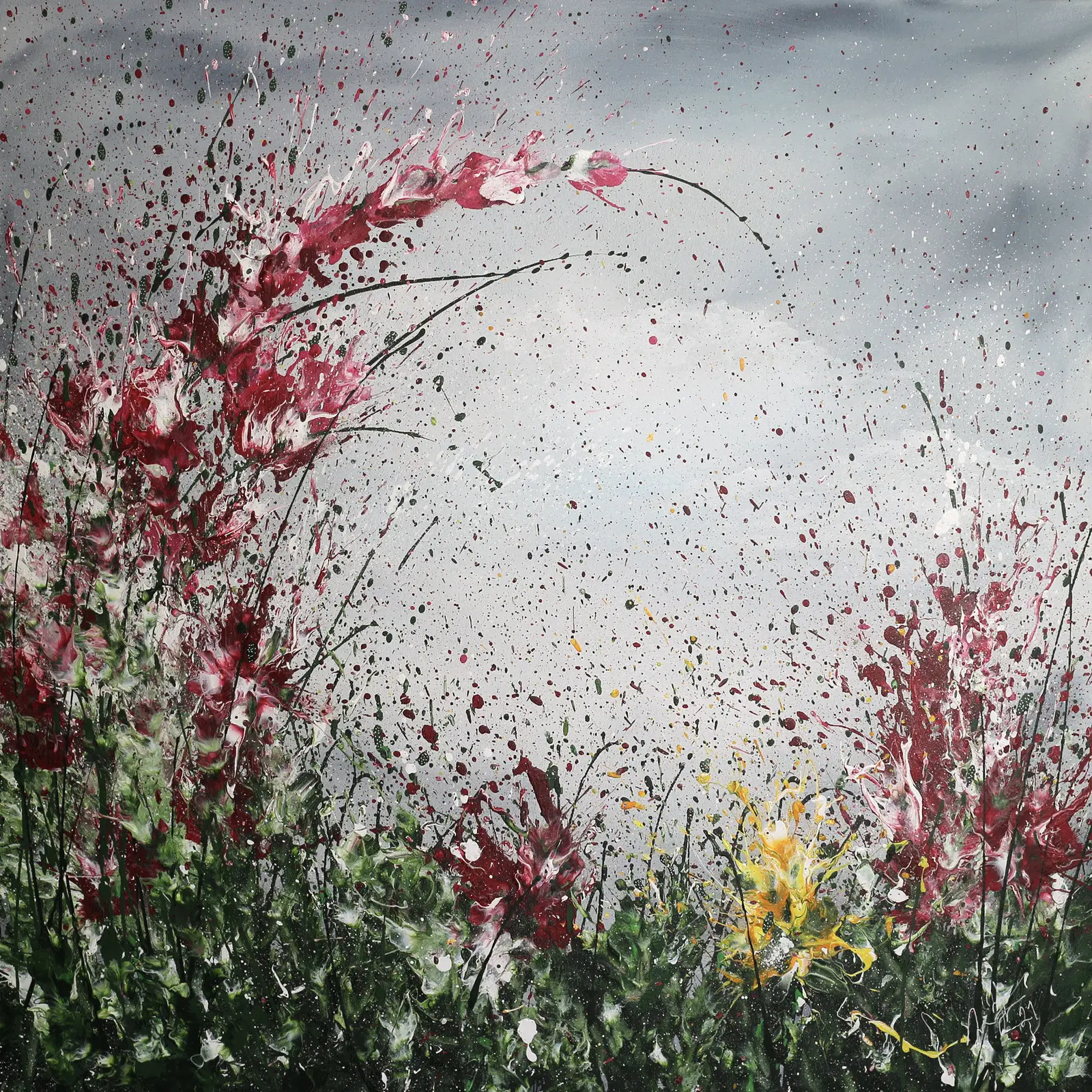 Akrylmålning A smile in the crowd av Joacim Broström • JoacimArt