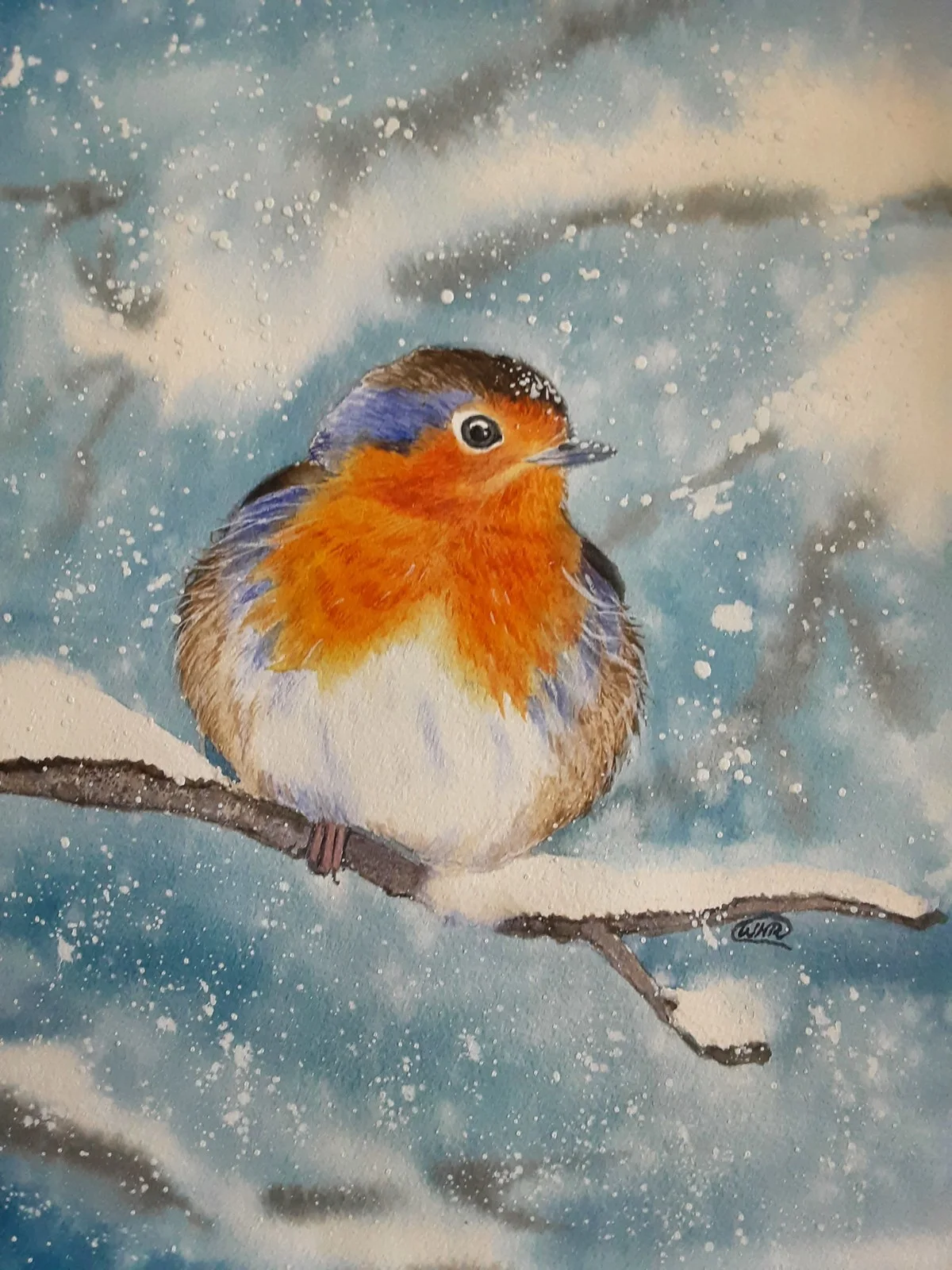Akvarell First snow av Wei Hing Rosenkvist