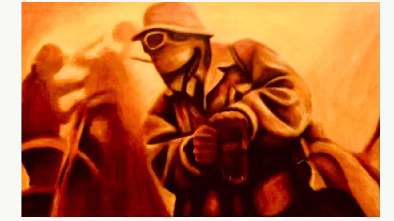 Akrylmålning Sand av Peter Rickardsson