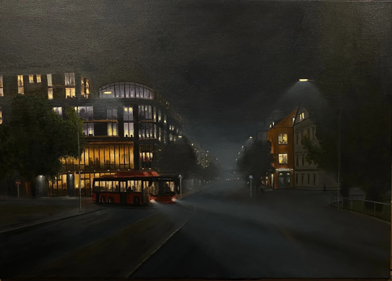 Oljemålning Mitt i city av Robert Stålbro