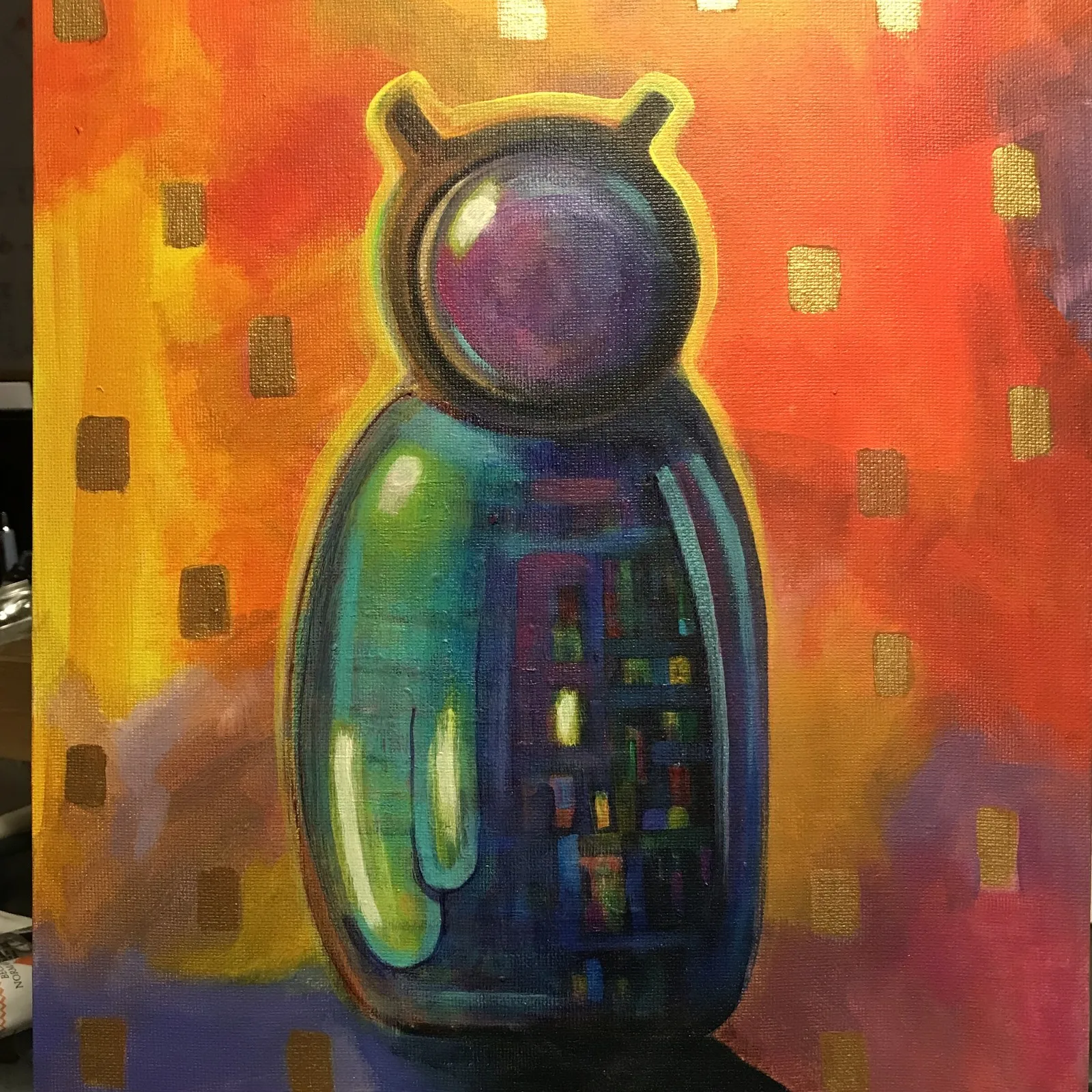 Oljemålning Cosmos av Rodrigo Muñoz