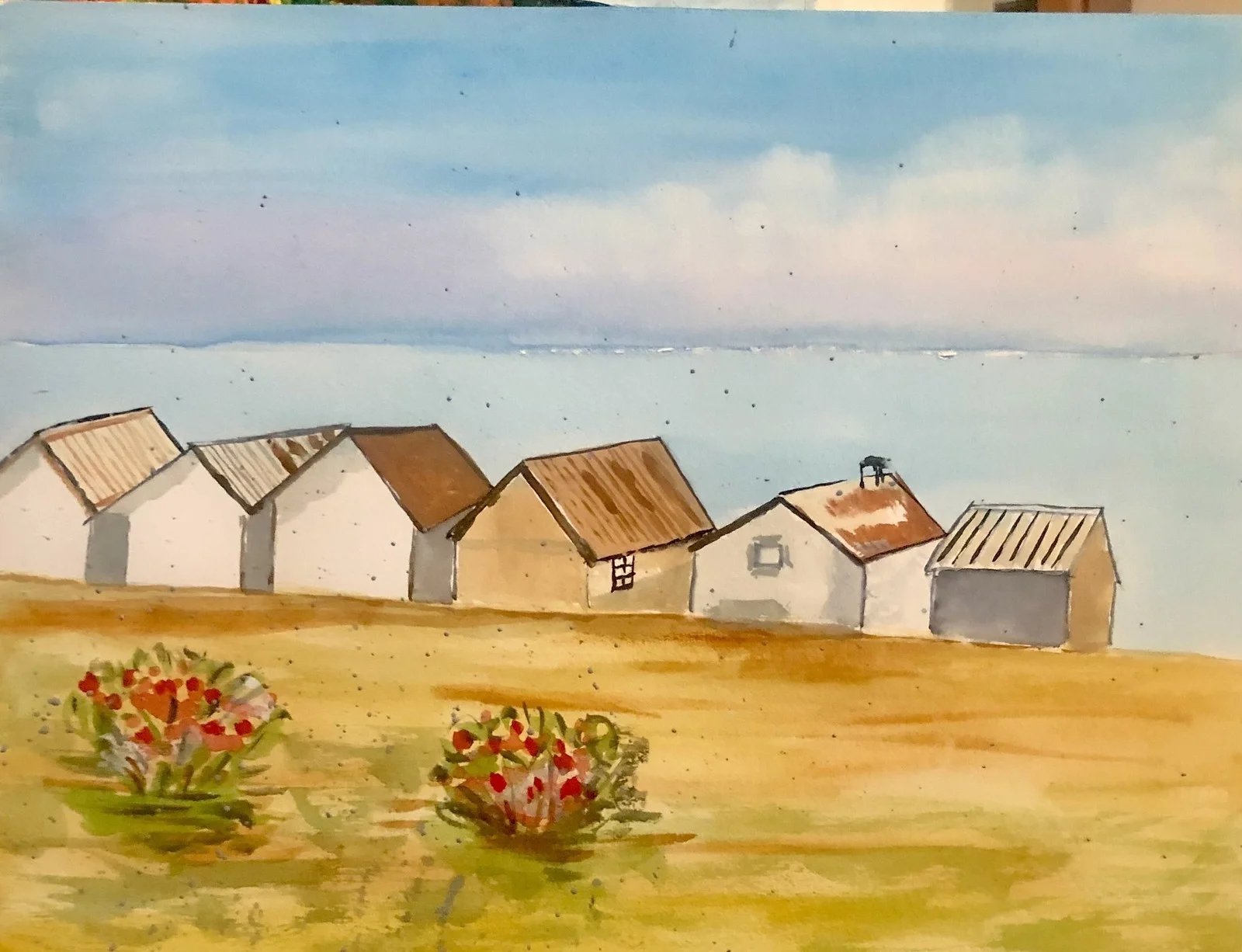 Akvarell Frankrike av Ingrid Torstensson