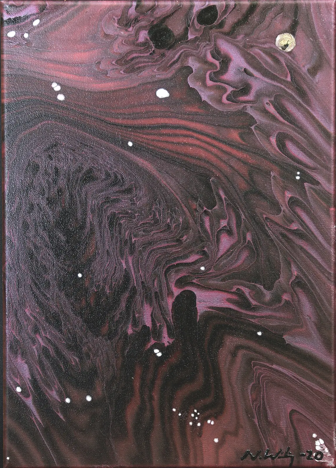 Akrylmålning Kosmos Night av Nettan Widing