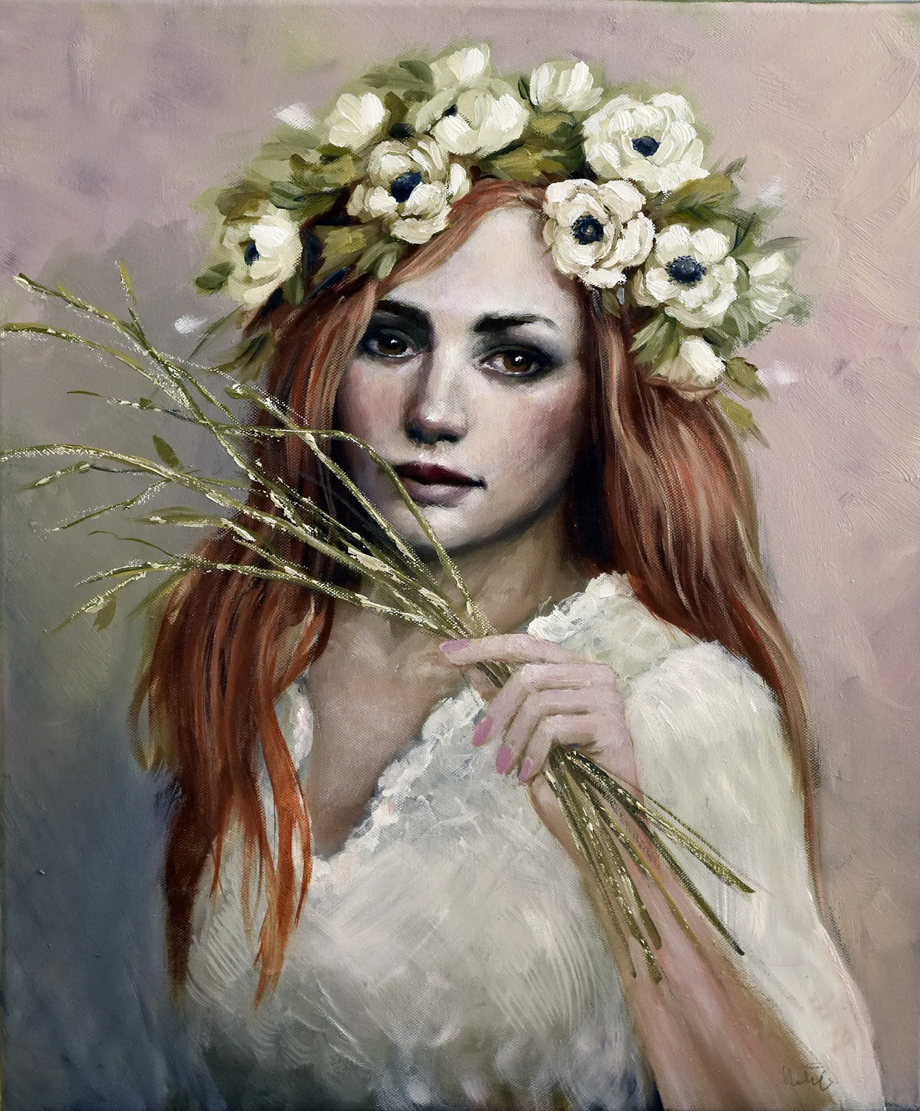 Oljemålning Piece of nature av Malin Östlund