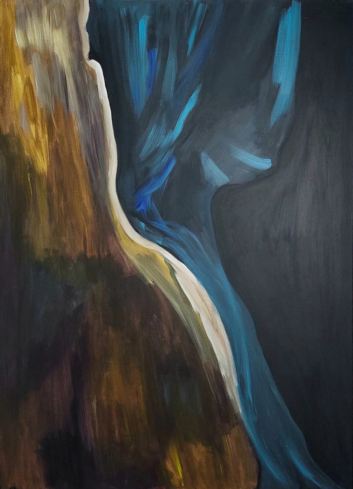 Akrylmålning The Sea from above av Katja Bergstedt