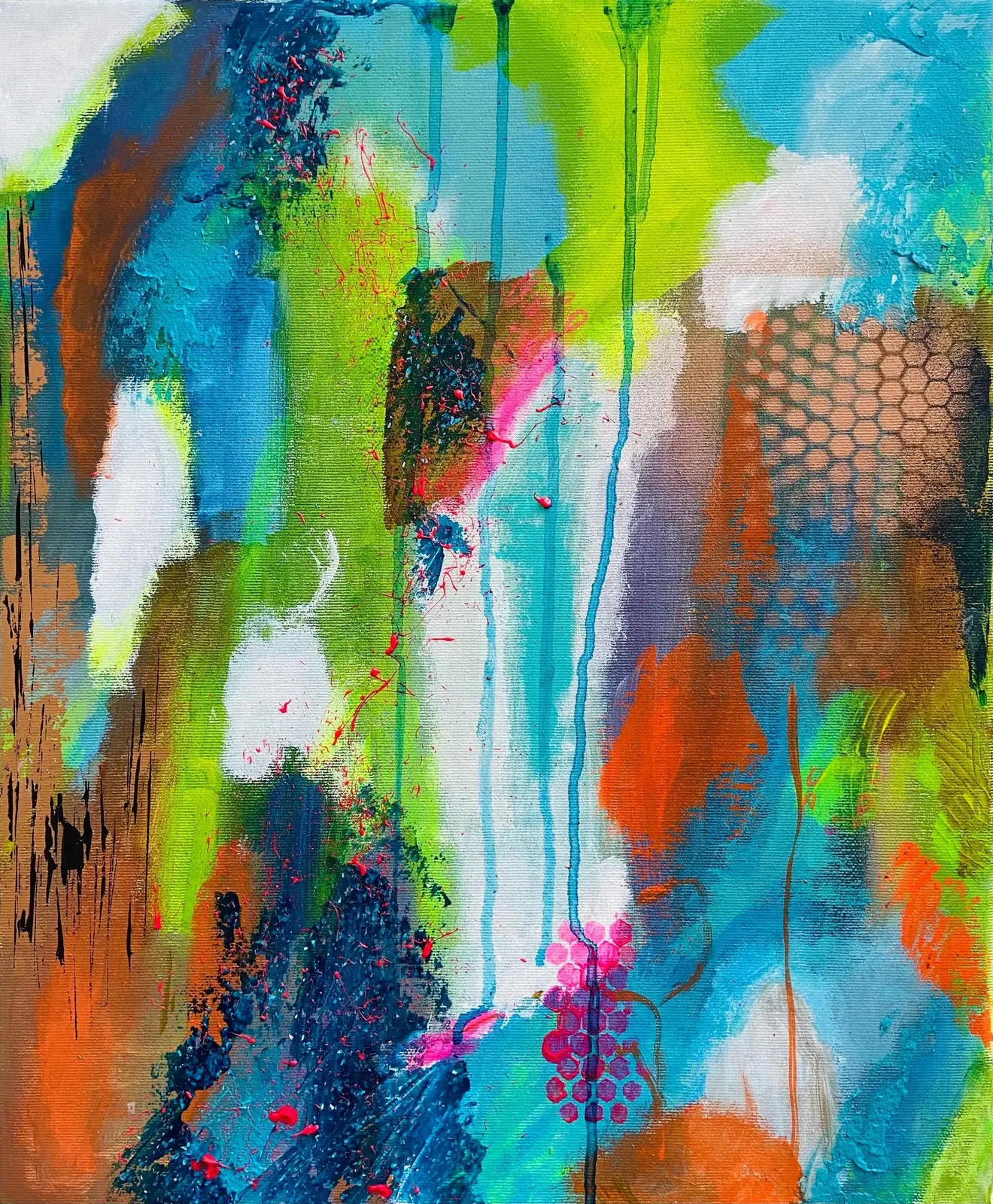 Akrylmålning Summer Fruits av Irene Chua