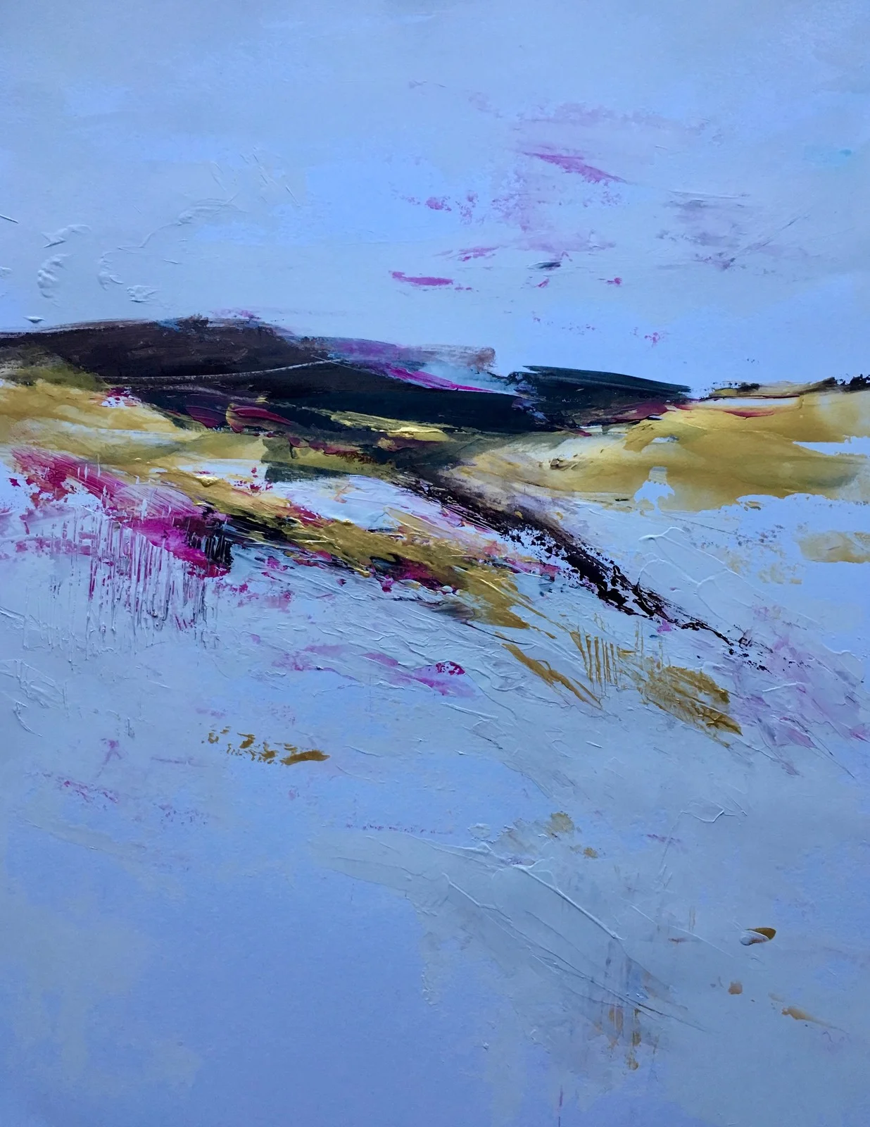 Akrylmålning Öppet landskap av Gunilla Tuvin