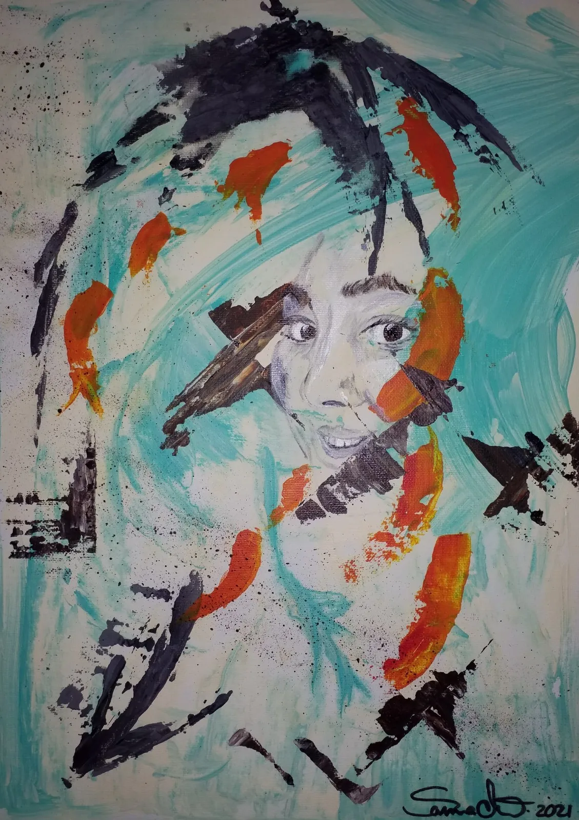 Akrylmålning Mirage av Susanna Morath