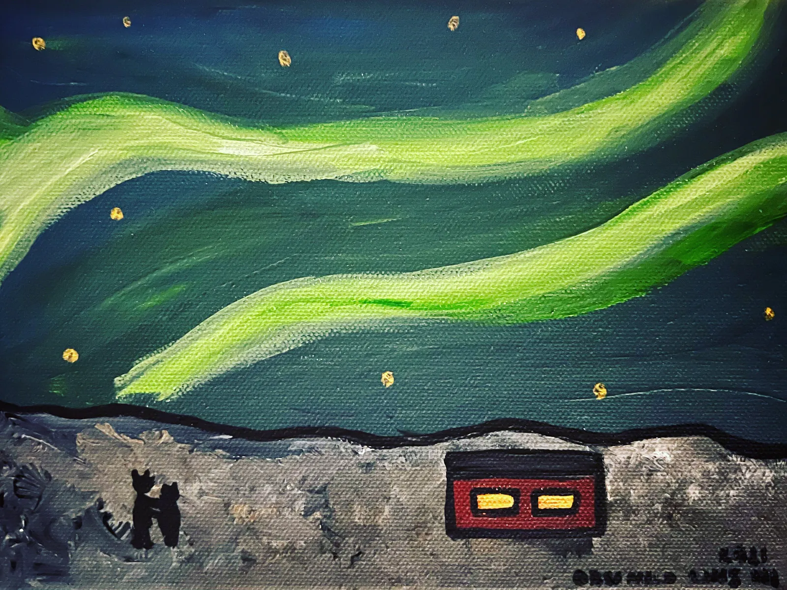 Akrylmålning Ljus IV av Orsi Mild