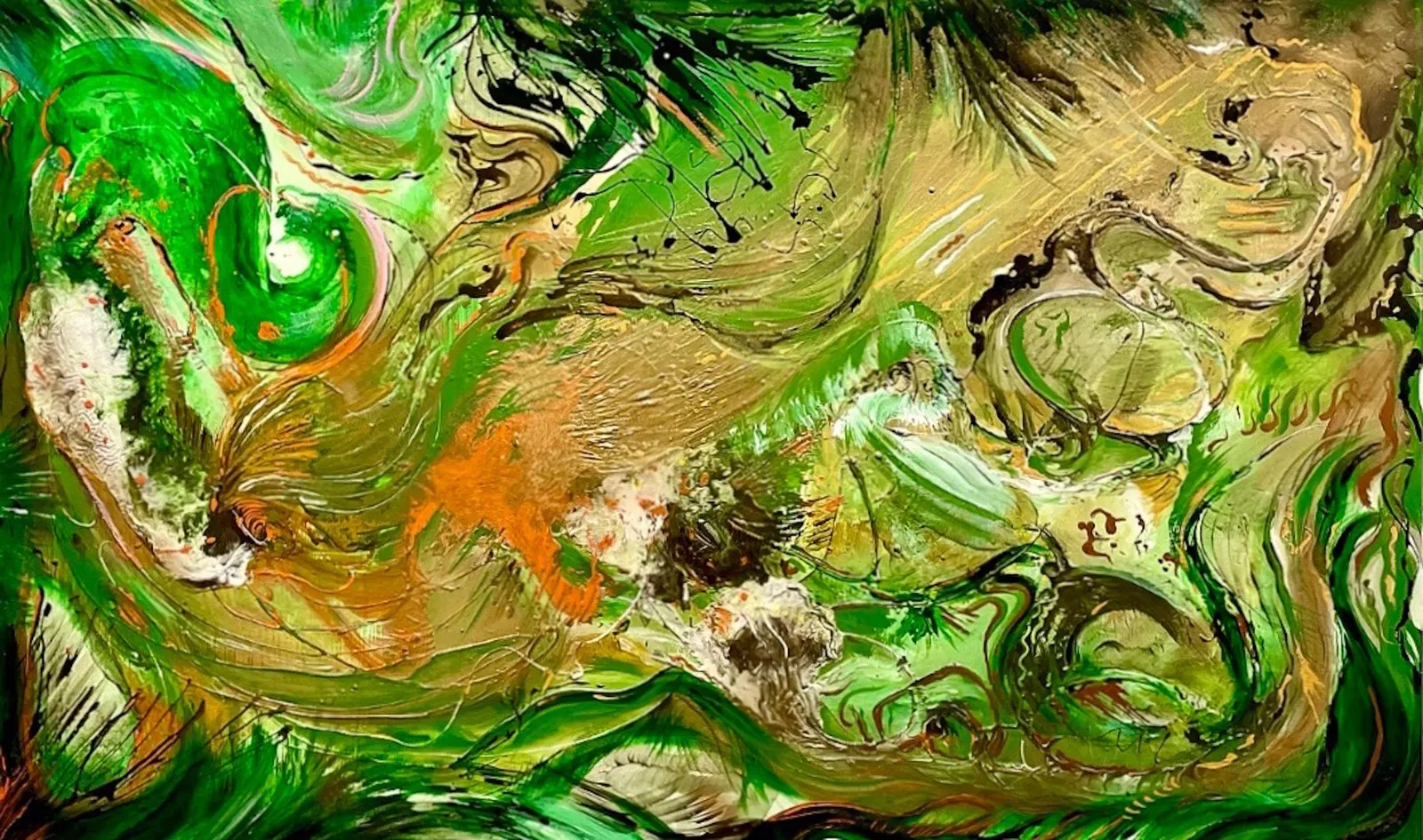 Akrylmålning Djungle av Simay Turandar
