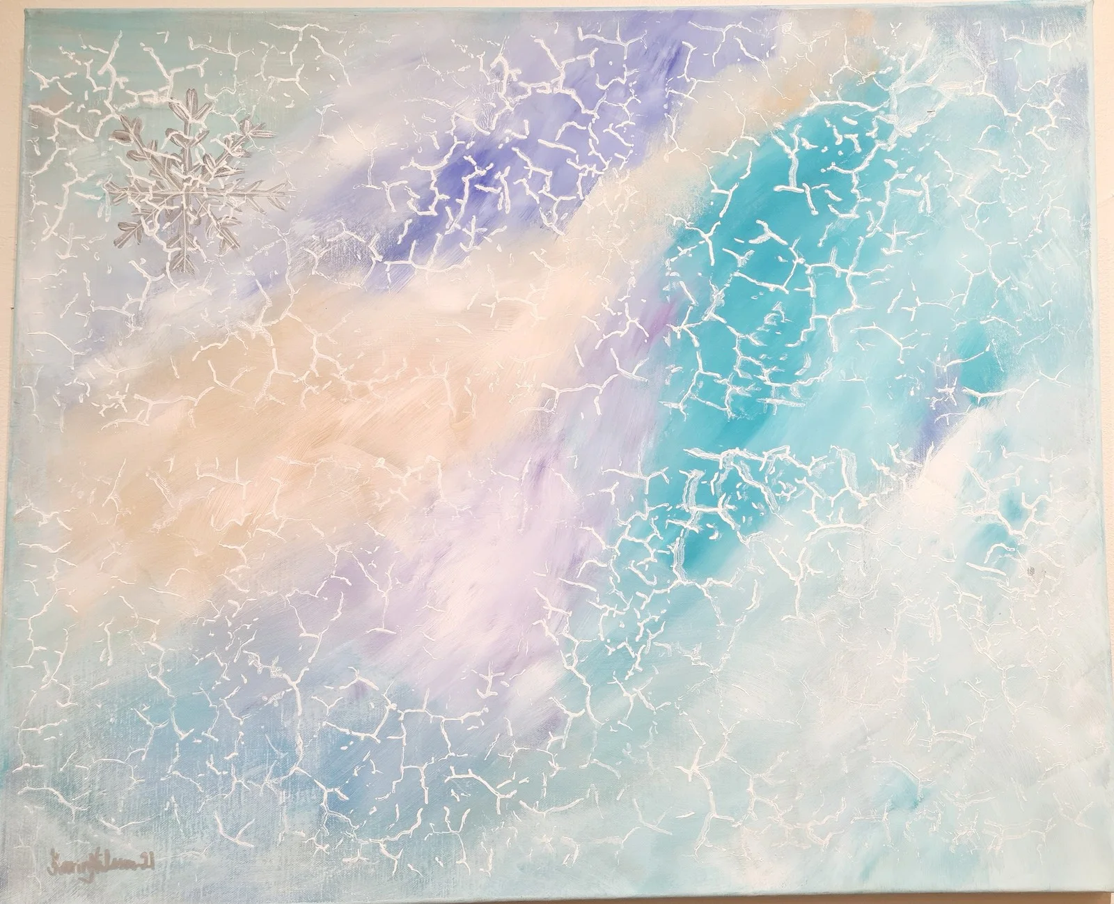 Akrylmålning Polar isen av Karin Nilsson