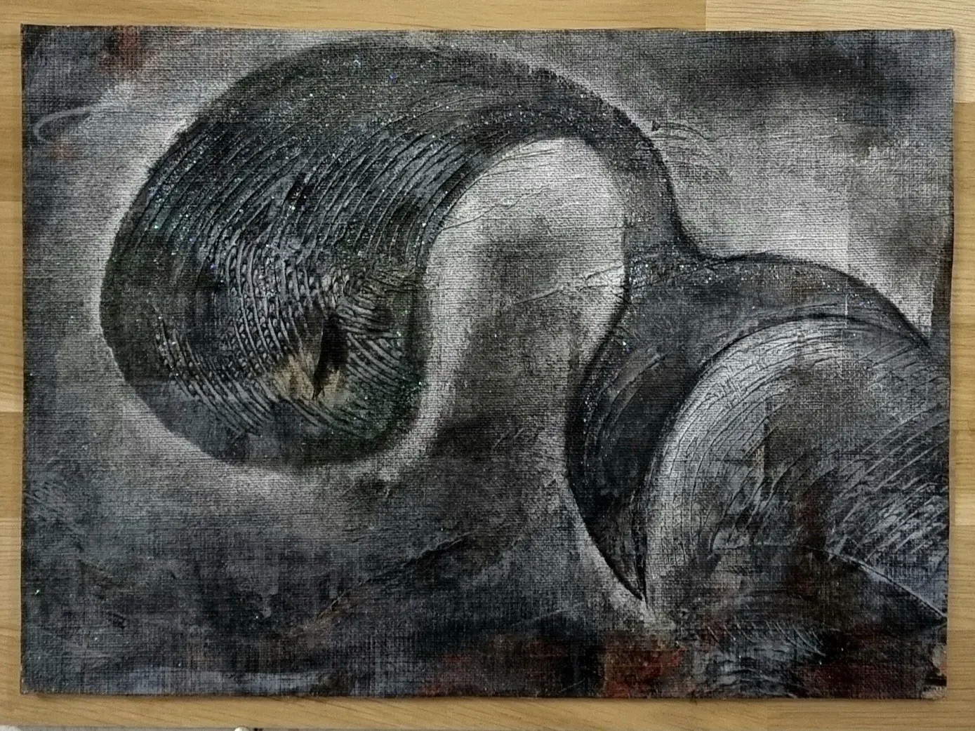 Akrylmålning Moby Dick av Carina Andersson
