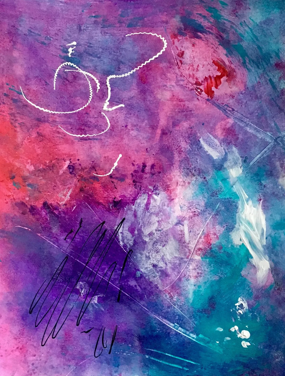 Akrylmålning Nytt år av Gunilla Tuvin