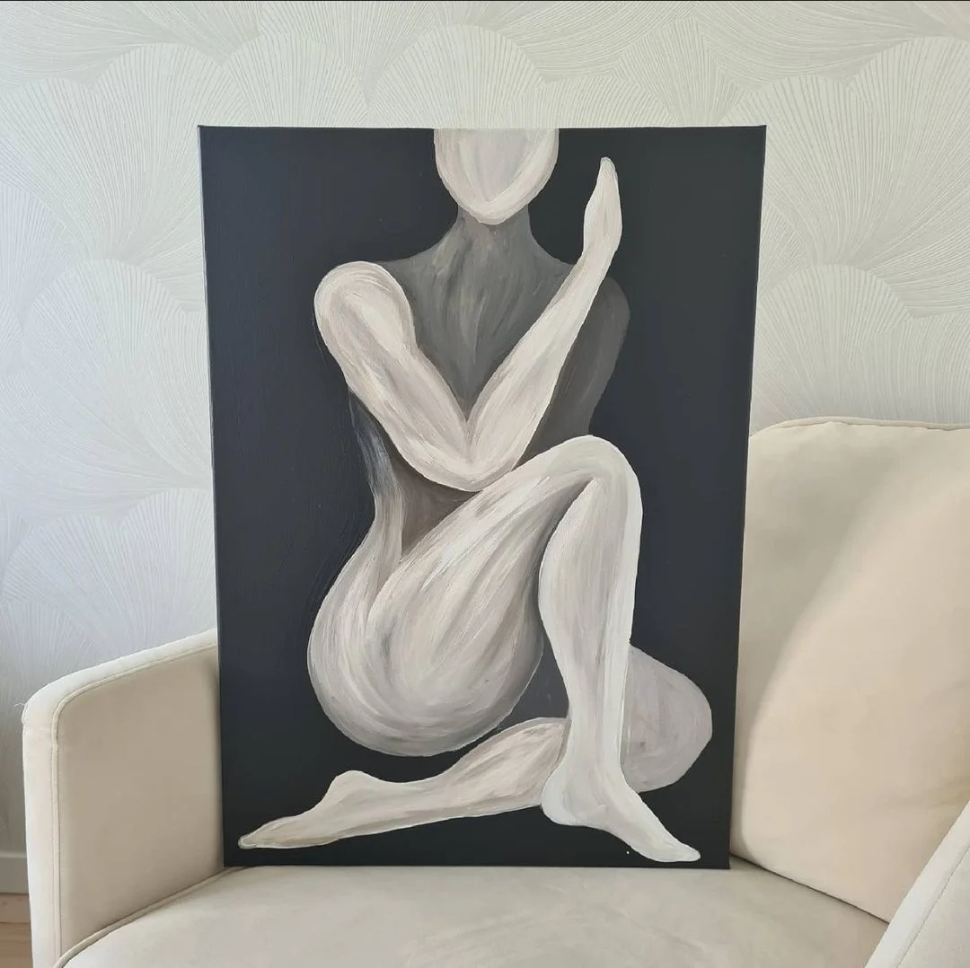 Akrylmålning Lady av Johanna Lind