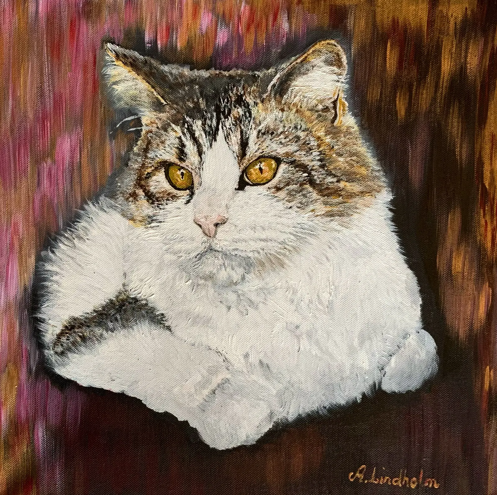 Akrylmålning R.I.P Dexter av Anna Lindholm