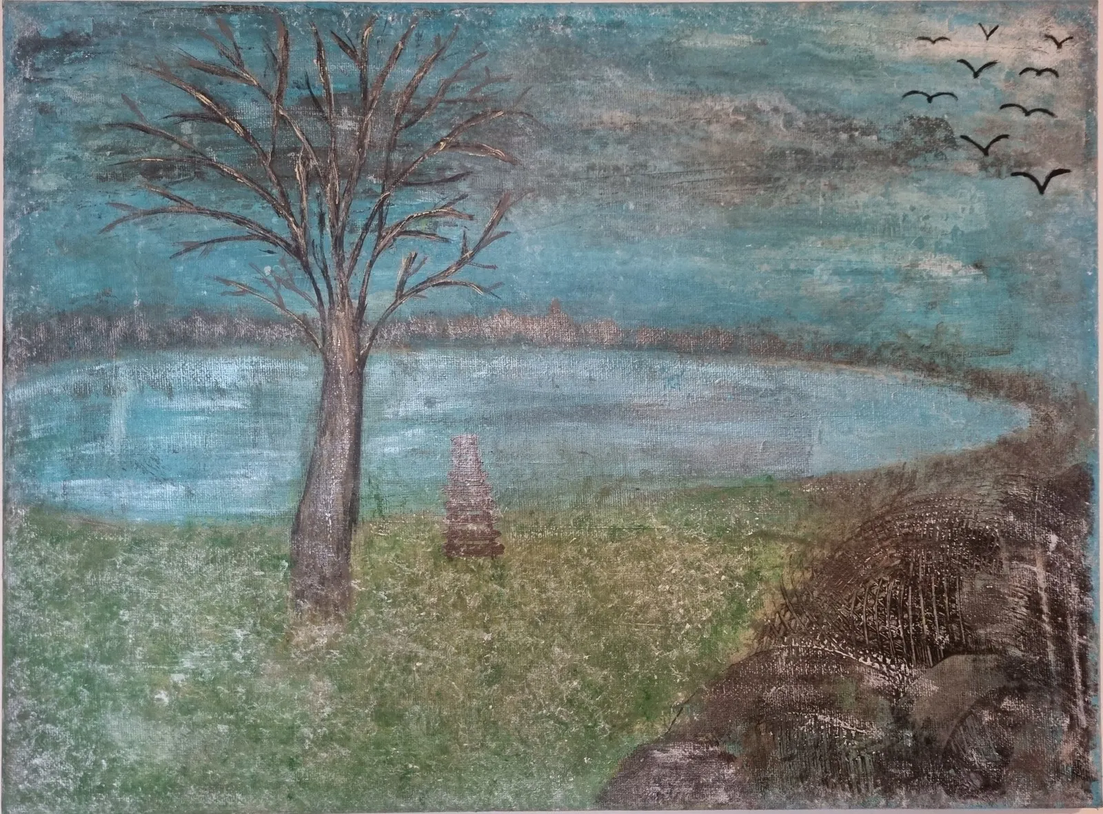 Akrylmålning Frost av Camilla Melker