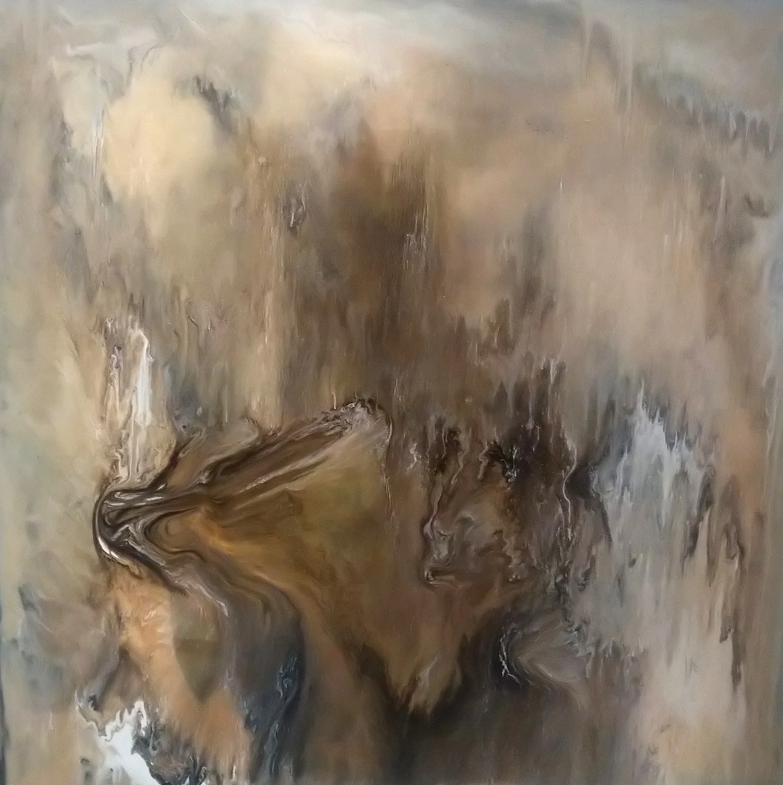 Akrylmålning Sand av Miriam Axelsson