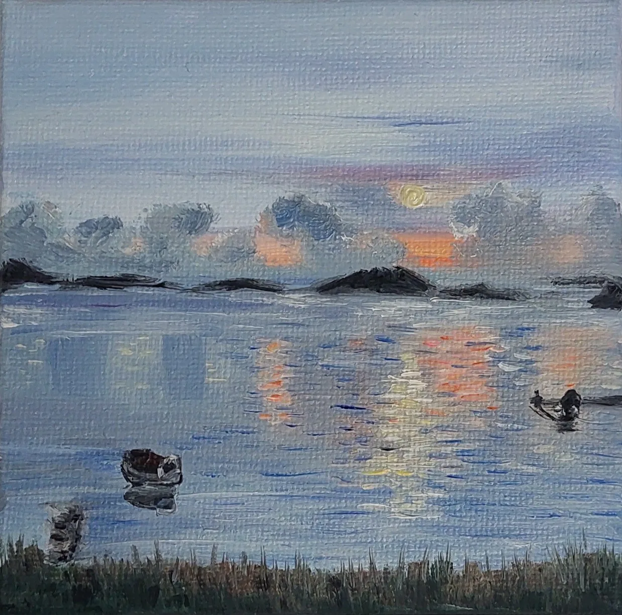 Oljemålning Calmness av Katja Bergstedt