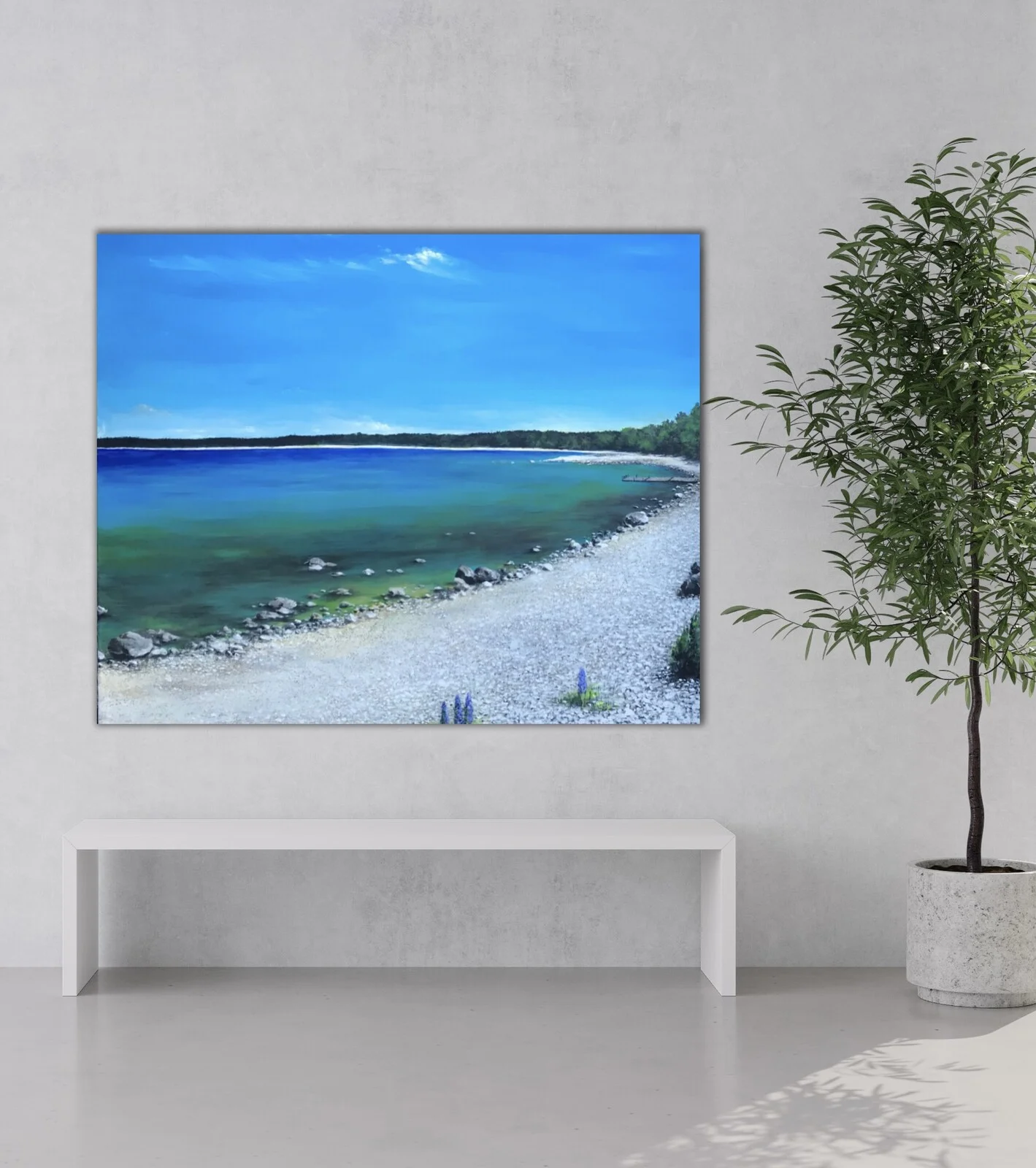 Akrylmålning Gotland av Patrik Sikon