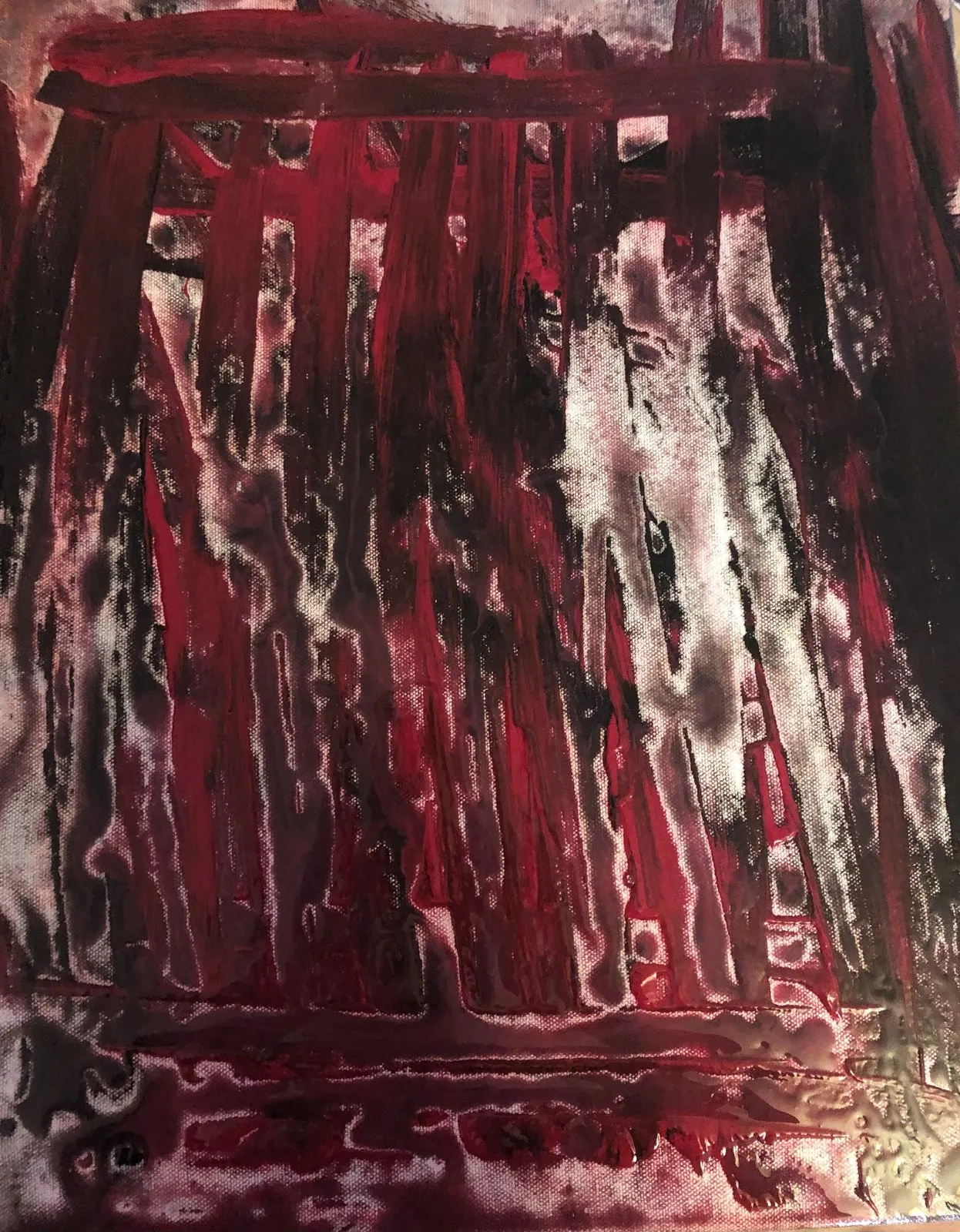 Akrylmålning Hon som bröt sig fri av Åsa Delblanc