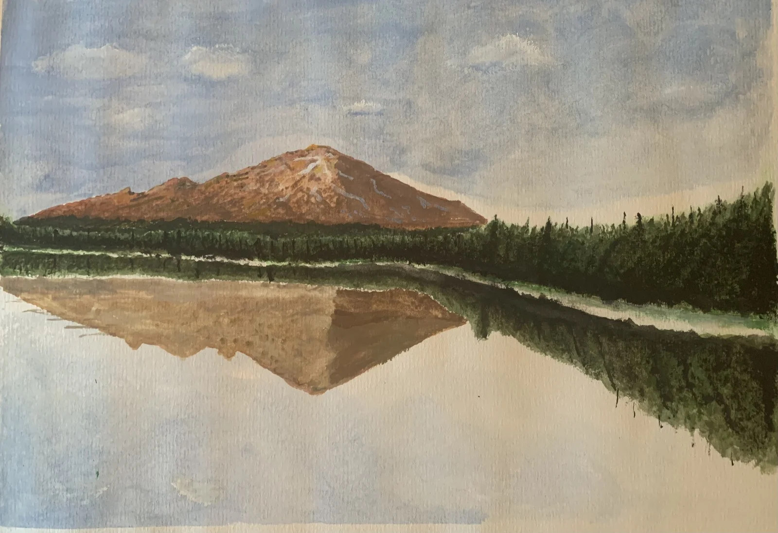 Akvarell Stilla sjö av Jonas Vahtera