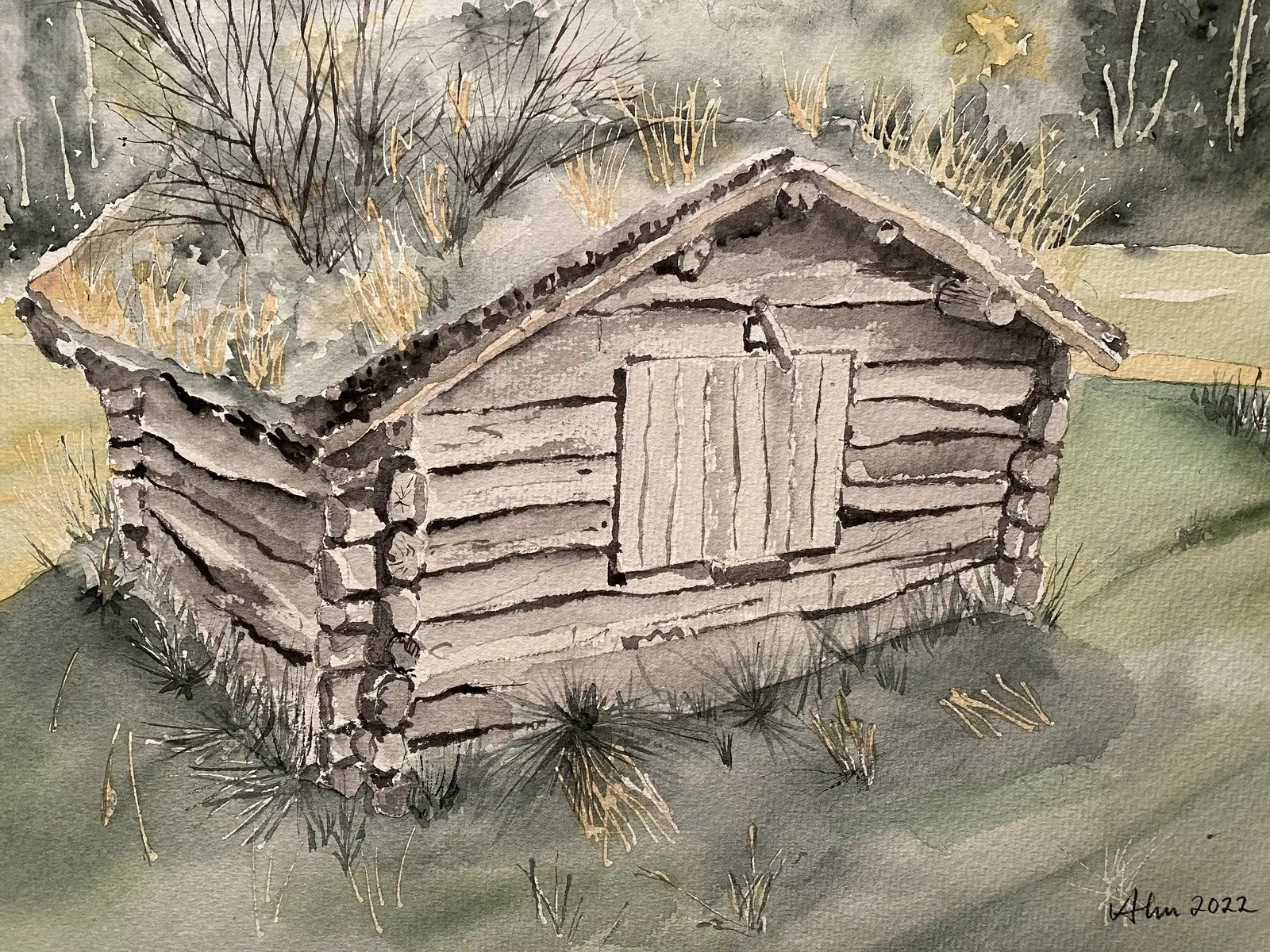 Akvarell Fairway hål 3 av Göran von Ahn