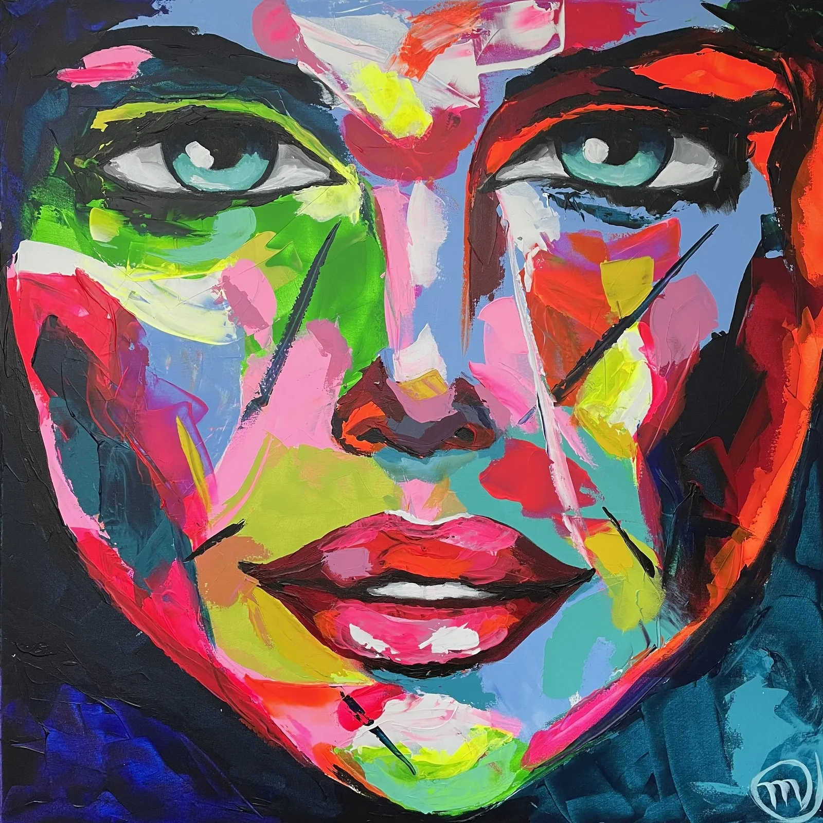 Akrylmålning Susanna av Mia Färm