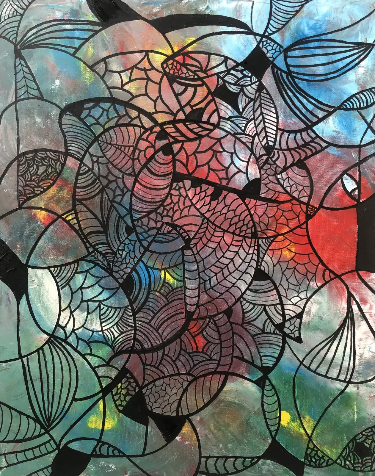 Akrylmålning Posca av Ninni Andersson