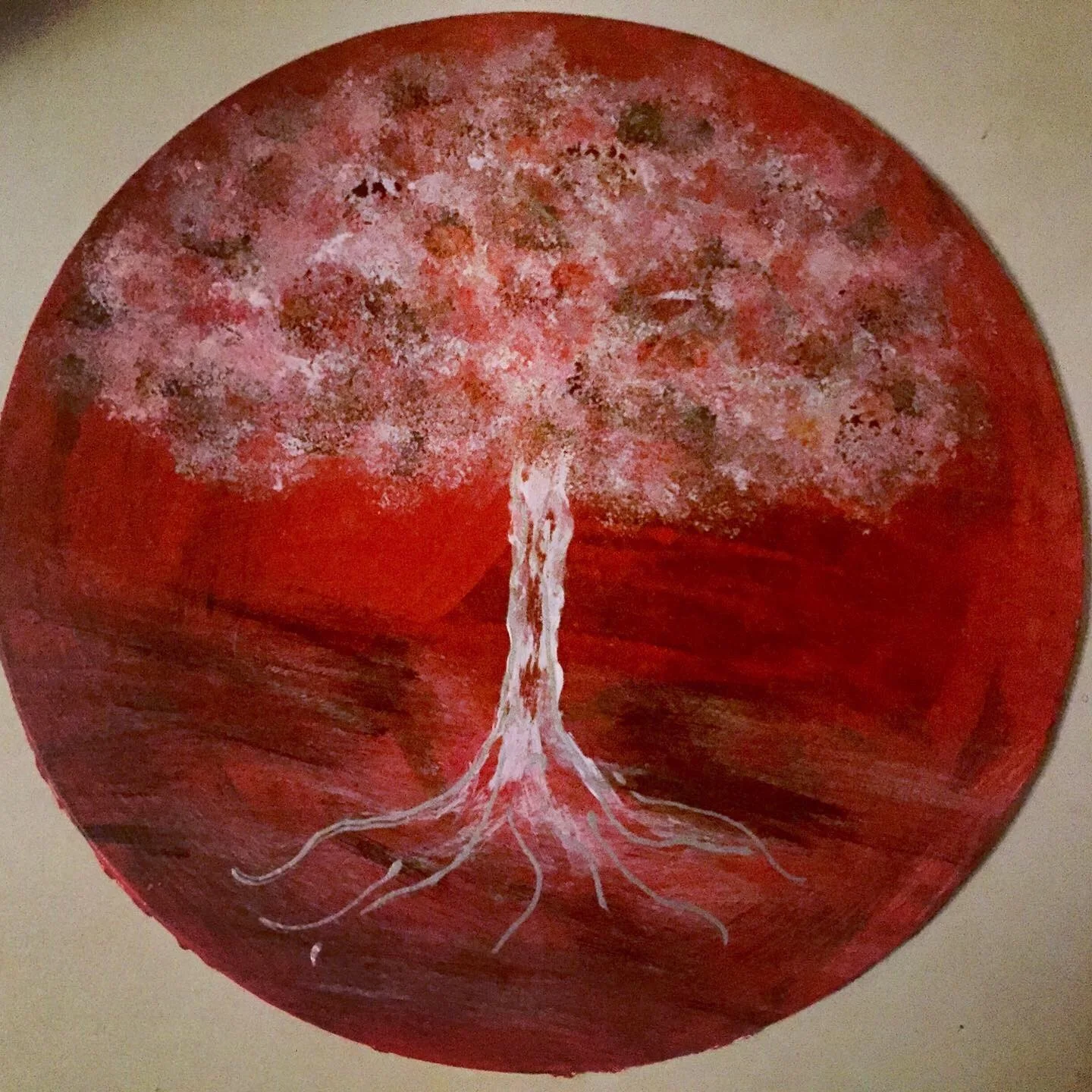 Akrylmålning The tree of life & love av Charlotta Thysell