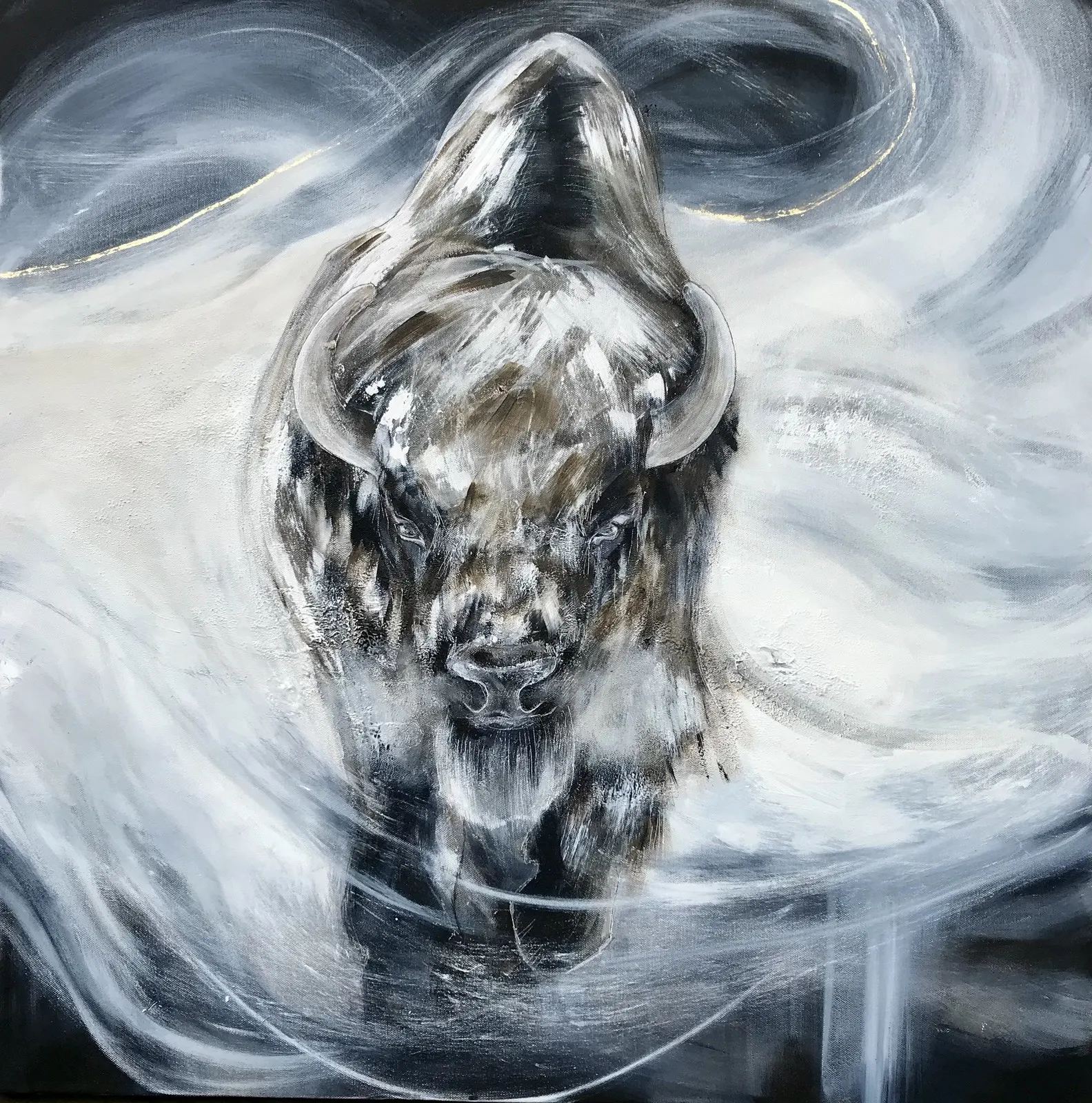 Akrylmålning Varmt hjärta av Gabriella Marmbrandt