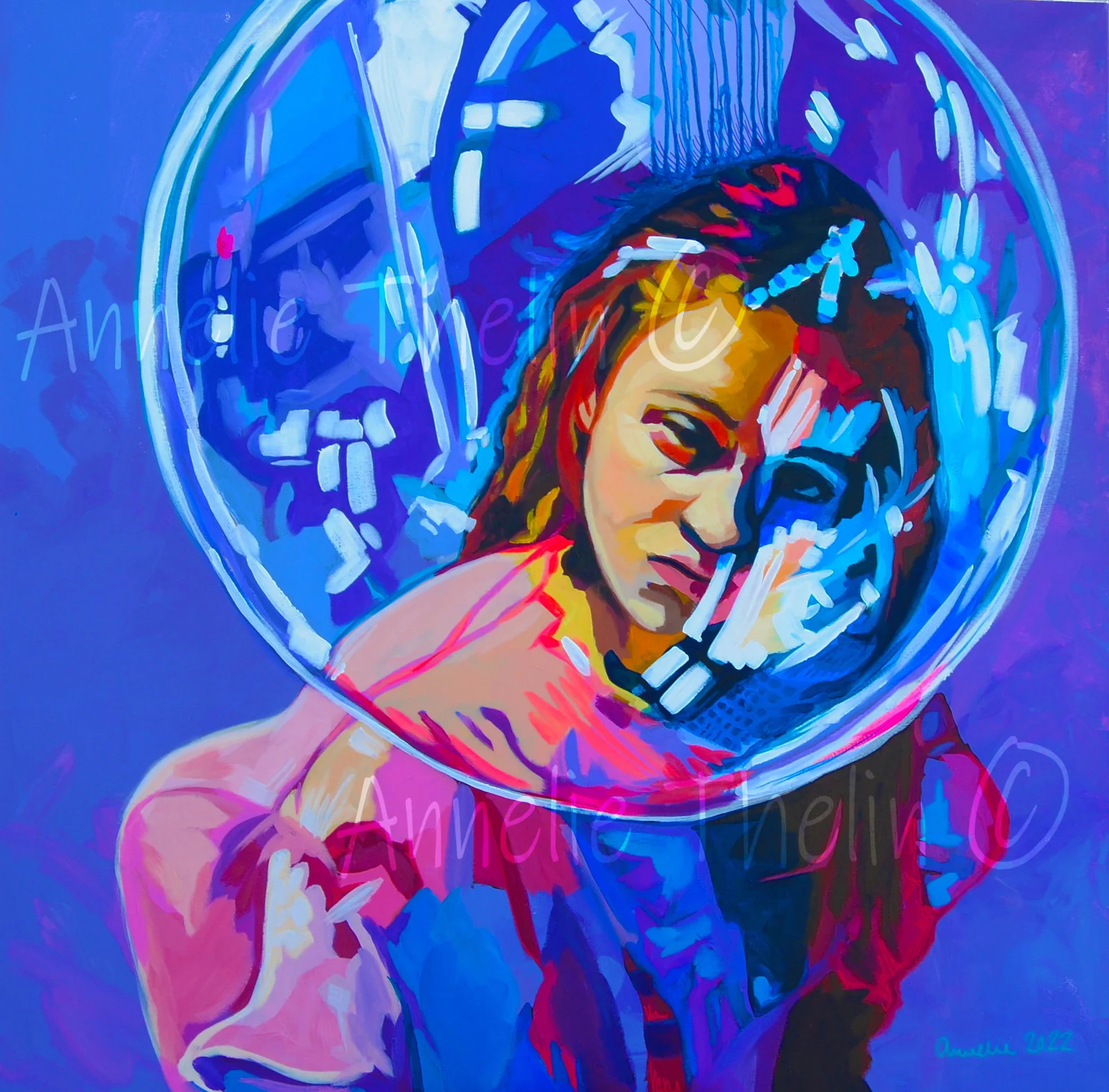 Akrylmålning Bubblan av Annelie Thelin