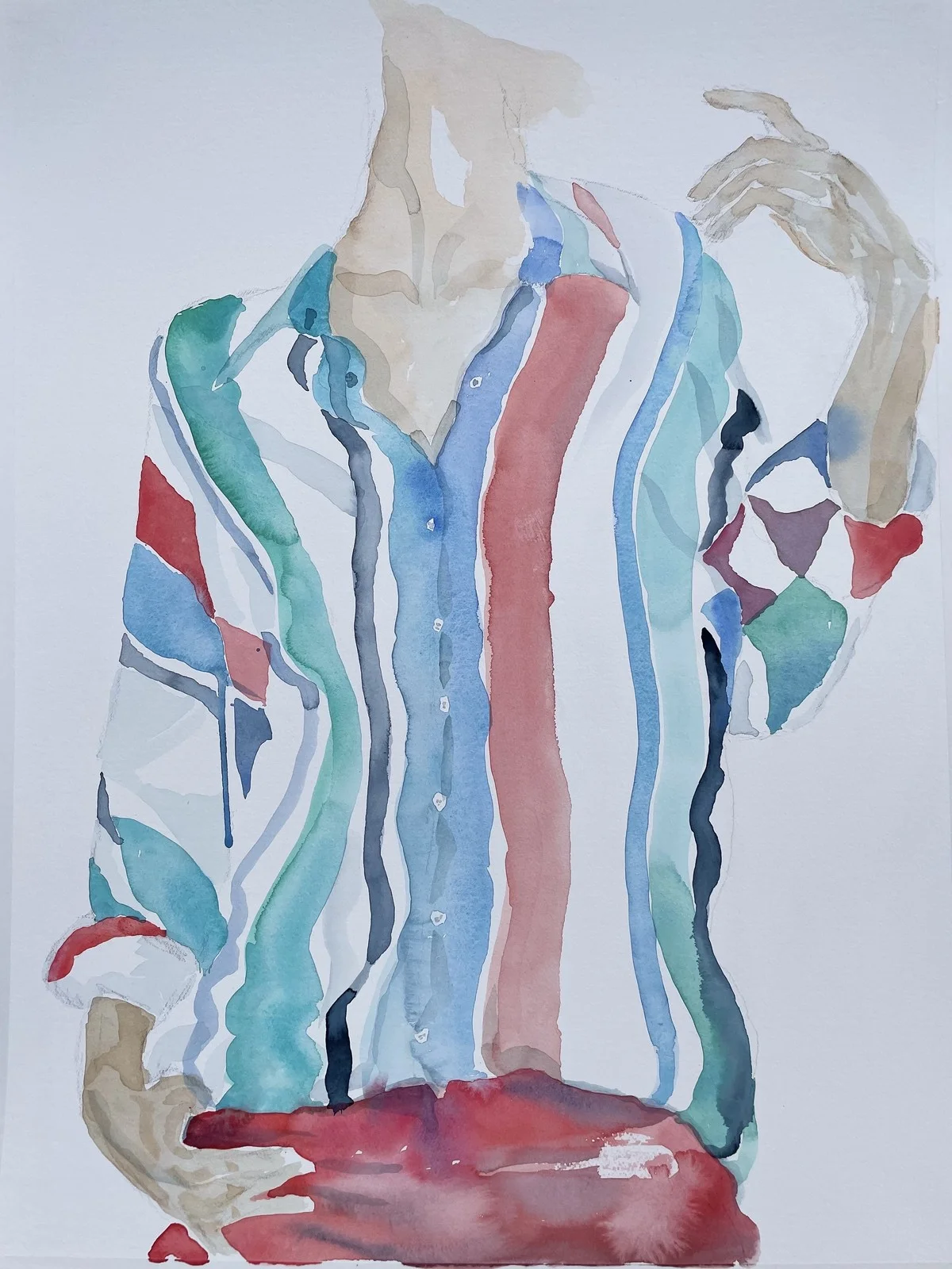 Akvarell Blusen av Malin Ask