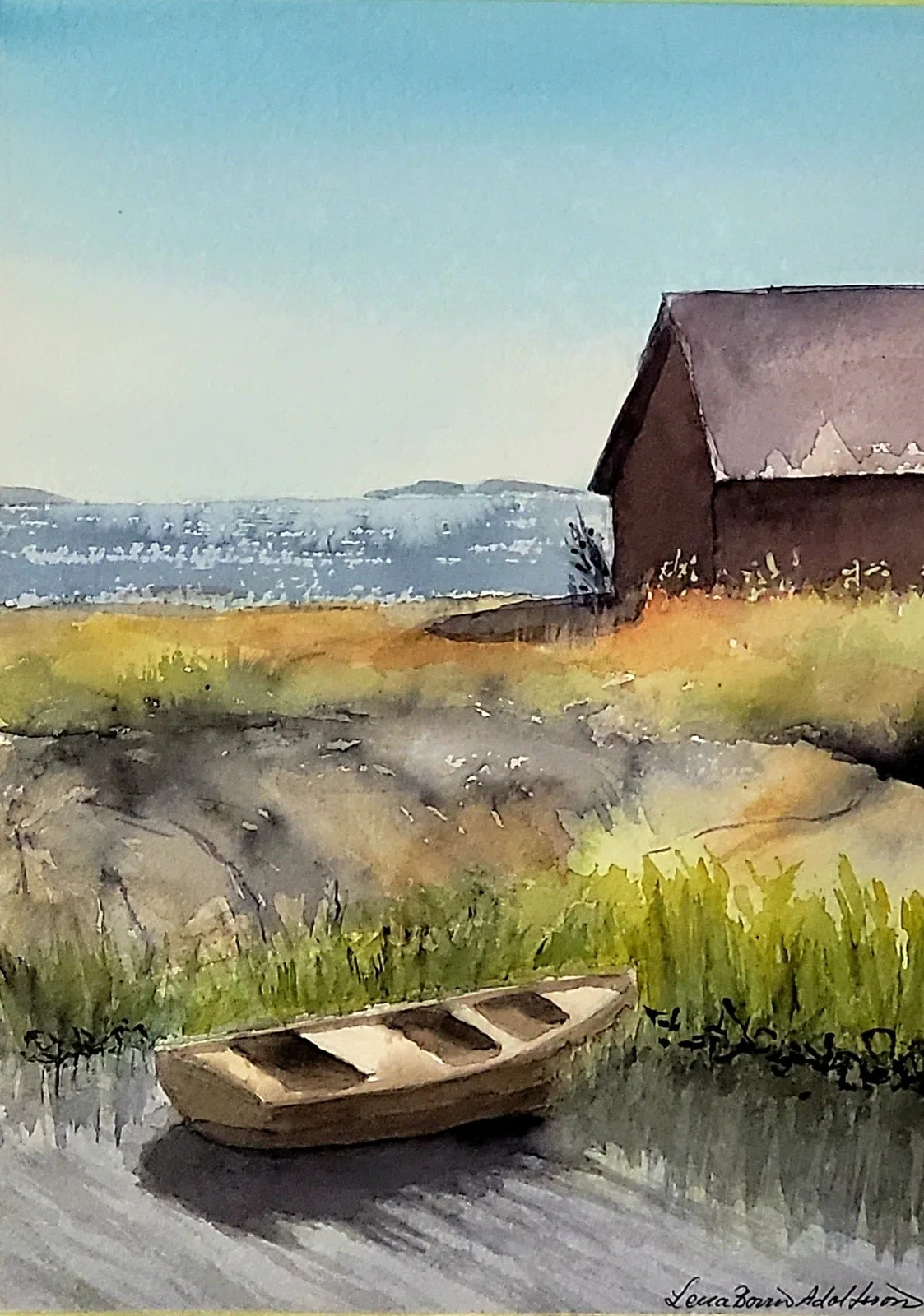 Akvarell Sommarfeeling av Lena Bovin Adolfsson