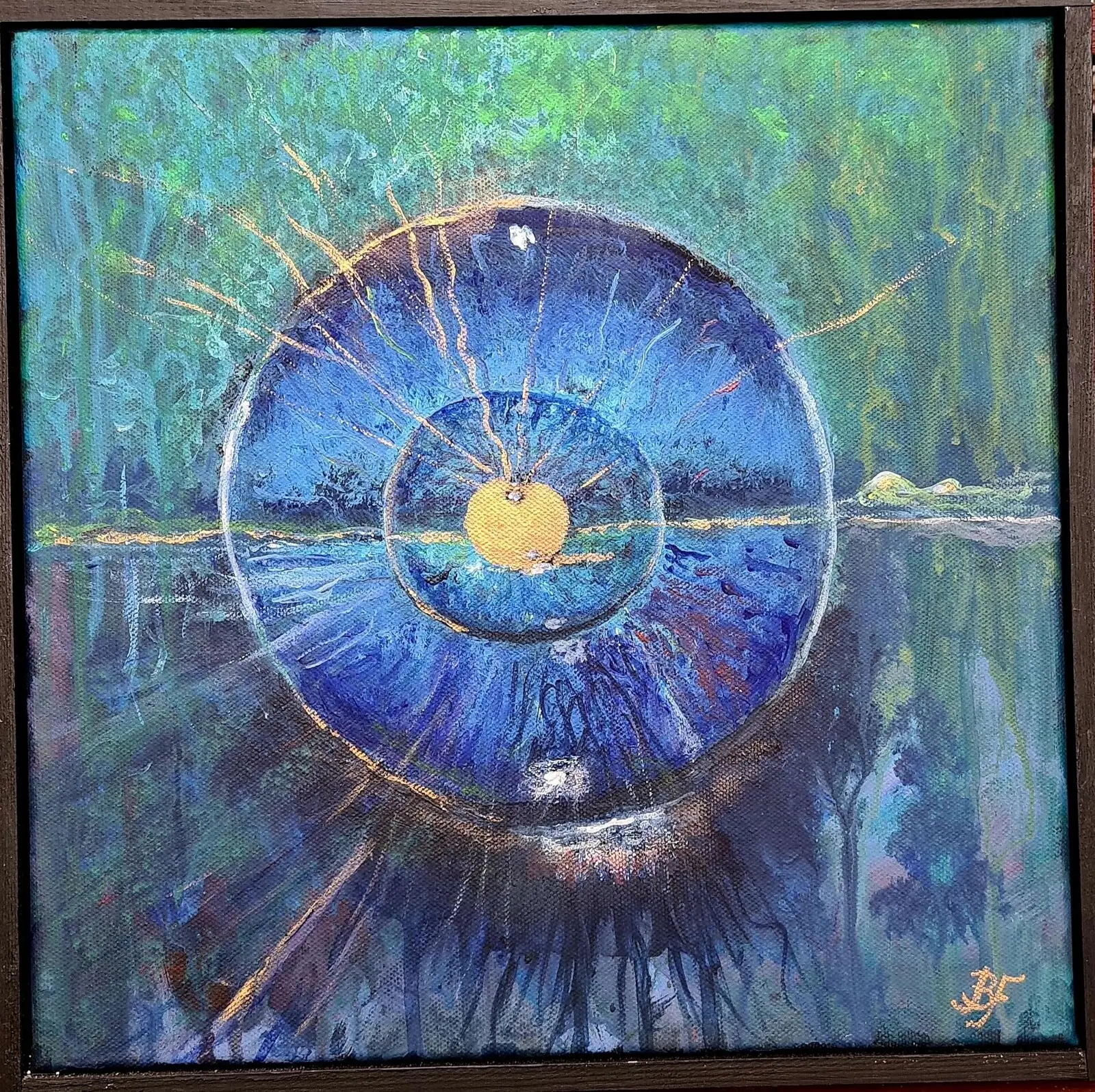 Akrylmålning Ögat av Boel Franck