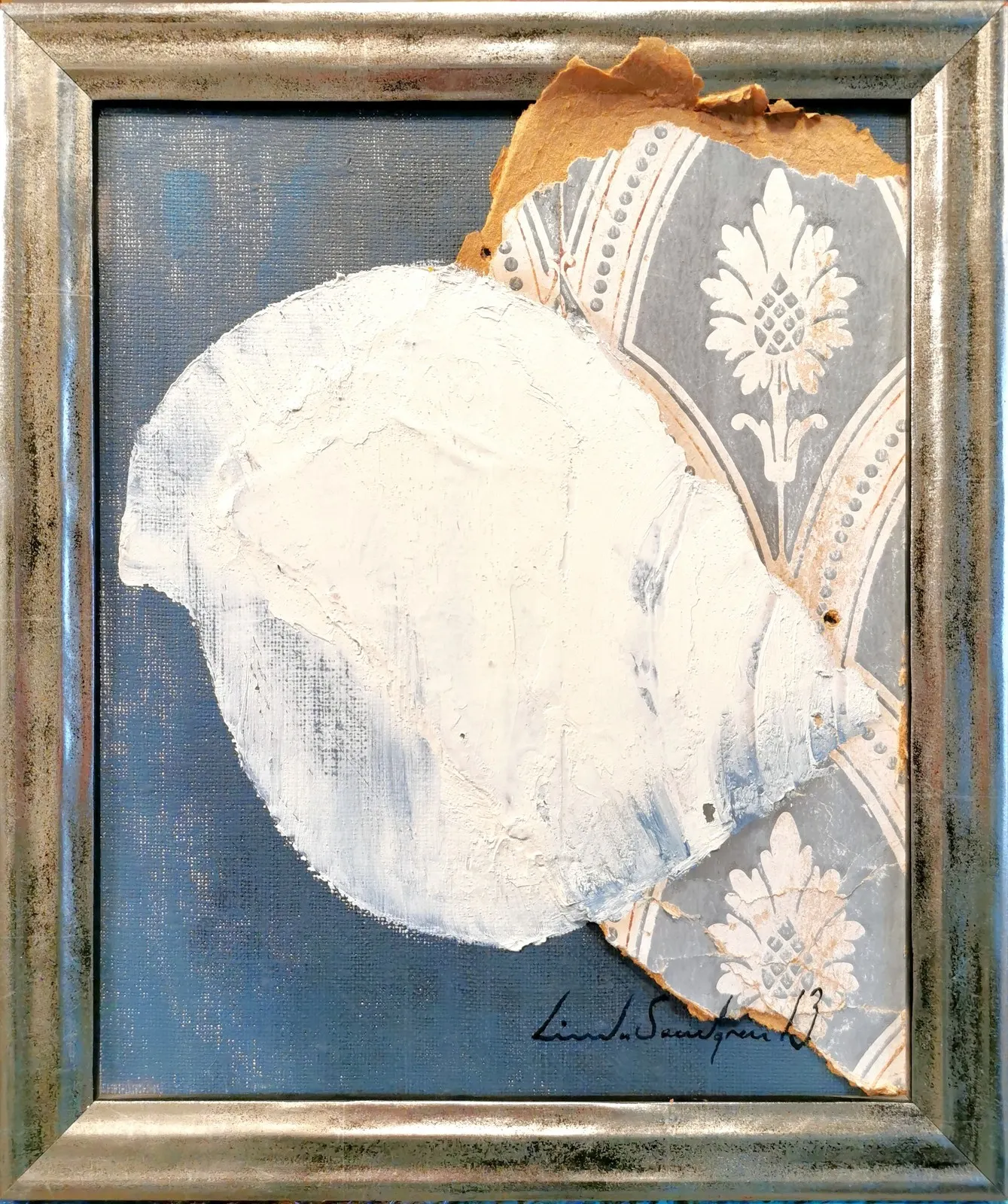 Oljemålning Tapet med Snäcka av Linda Sandgren