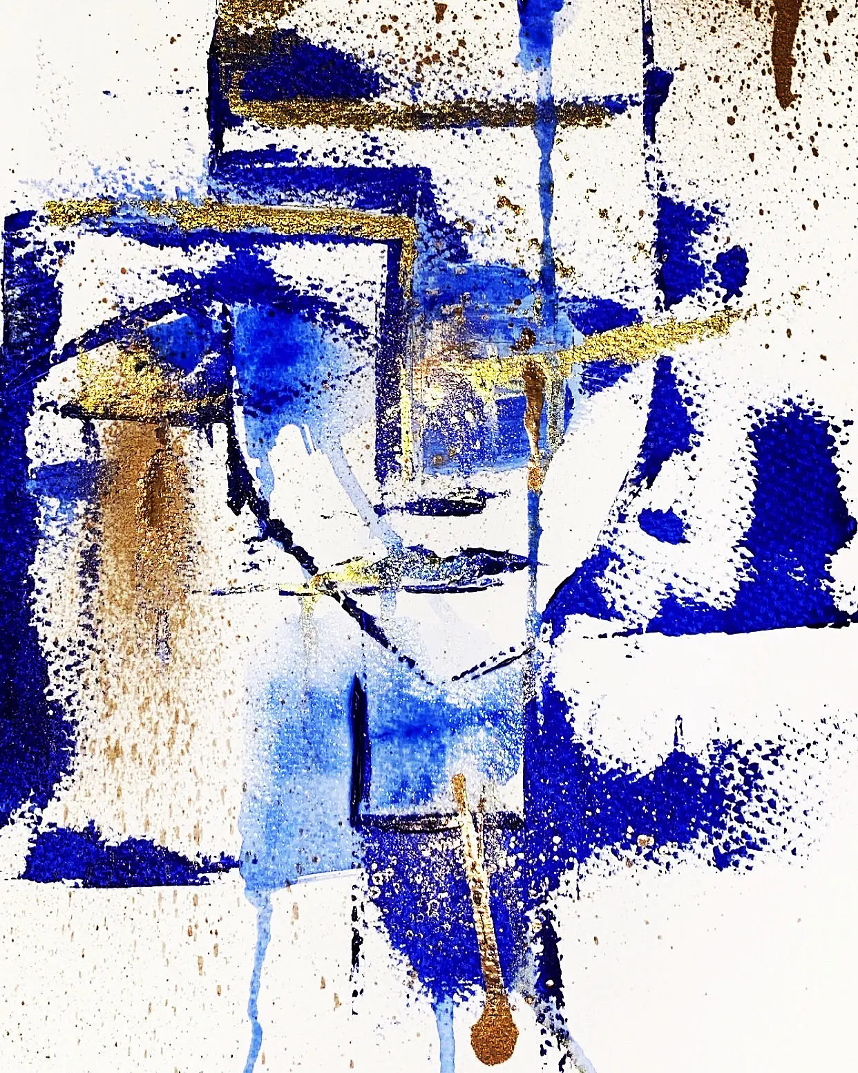 Blue Wounds - Premium Artprint av Anna Shoushi