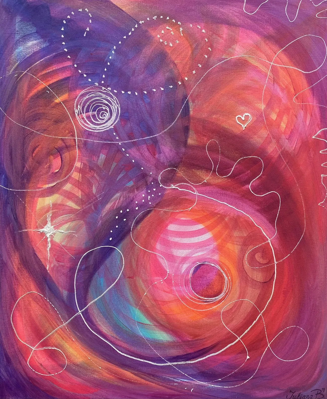 Akrylmålning Utan titel av Juliana Boneva