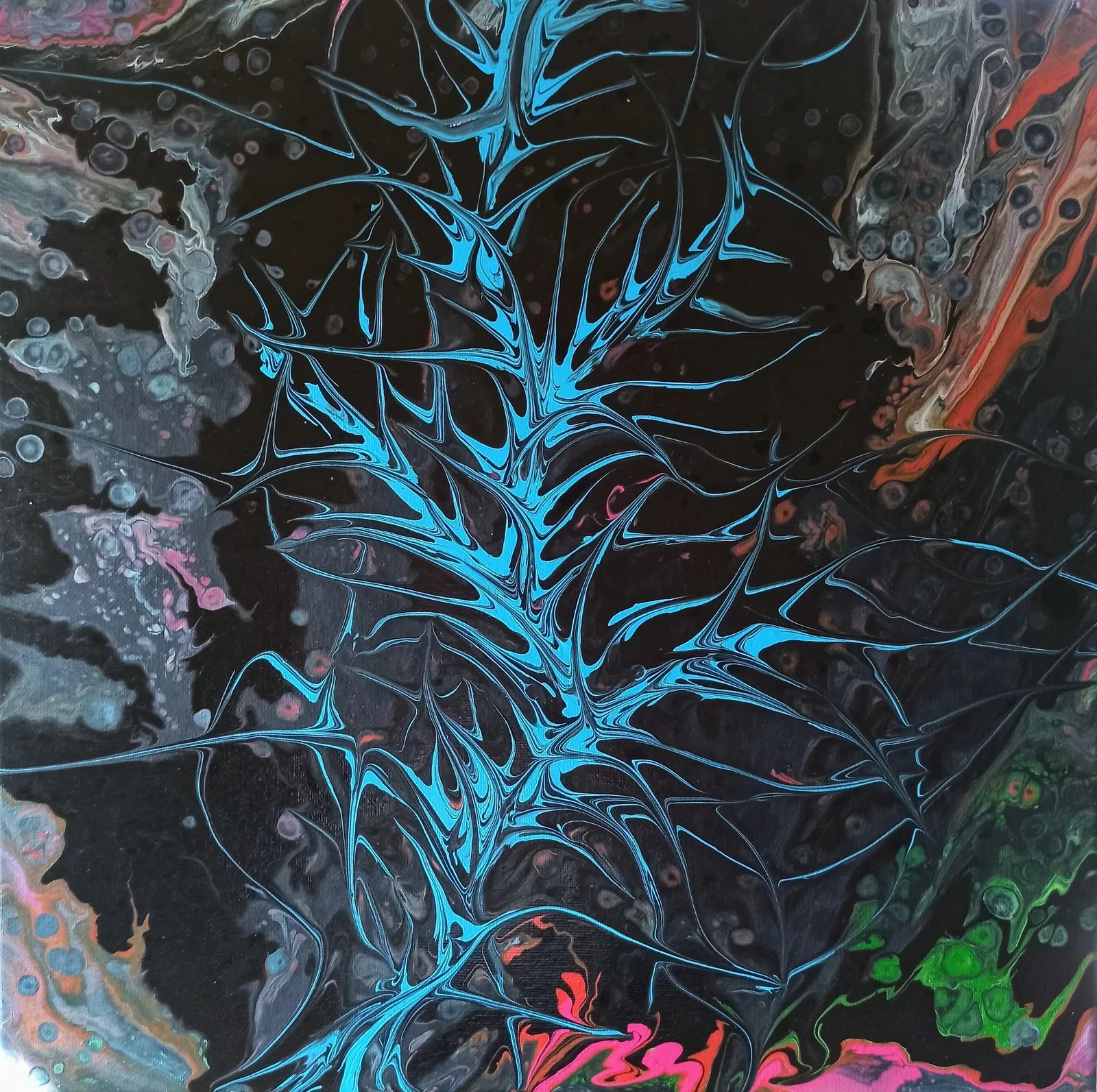 Akrylmålning Energi av Helene Nuotio