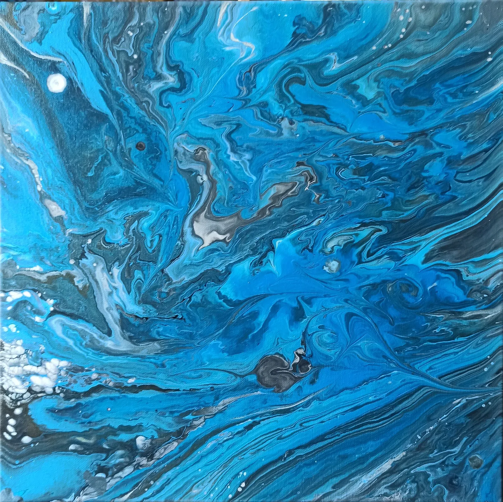 Akrylmålning Blå dröm av Helene Nuotio