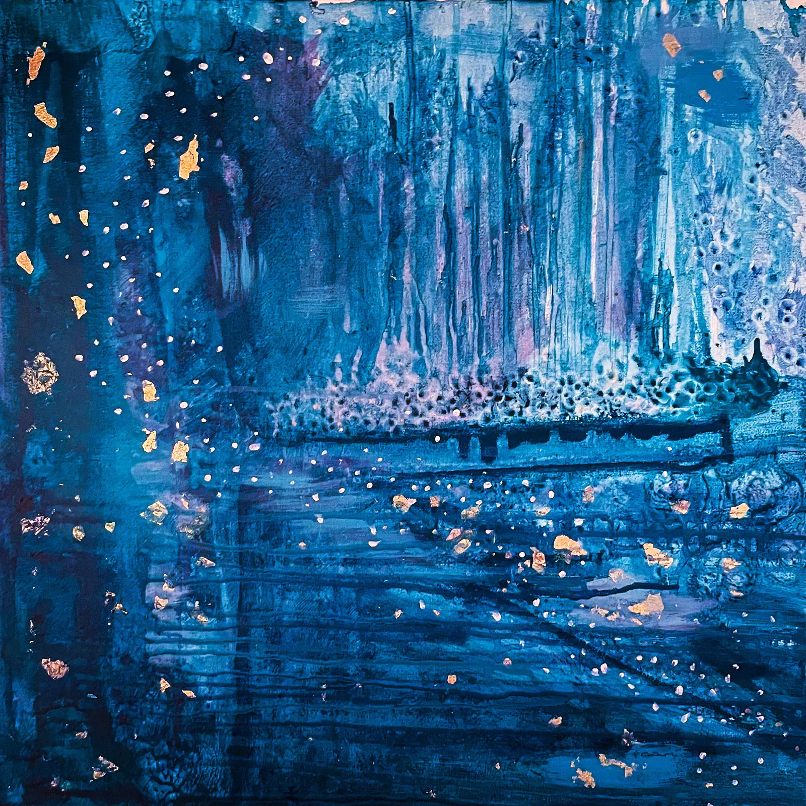 Akrylmålning Whispers in living water av Louise Wincrantz