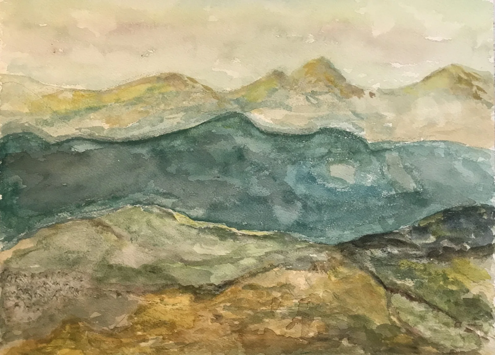 Akvarell Vidder av Lena Sjöberg