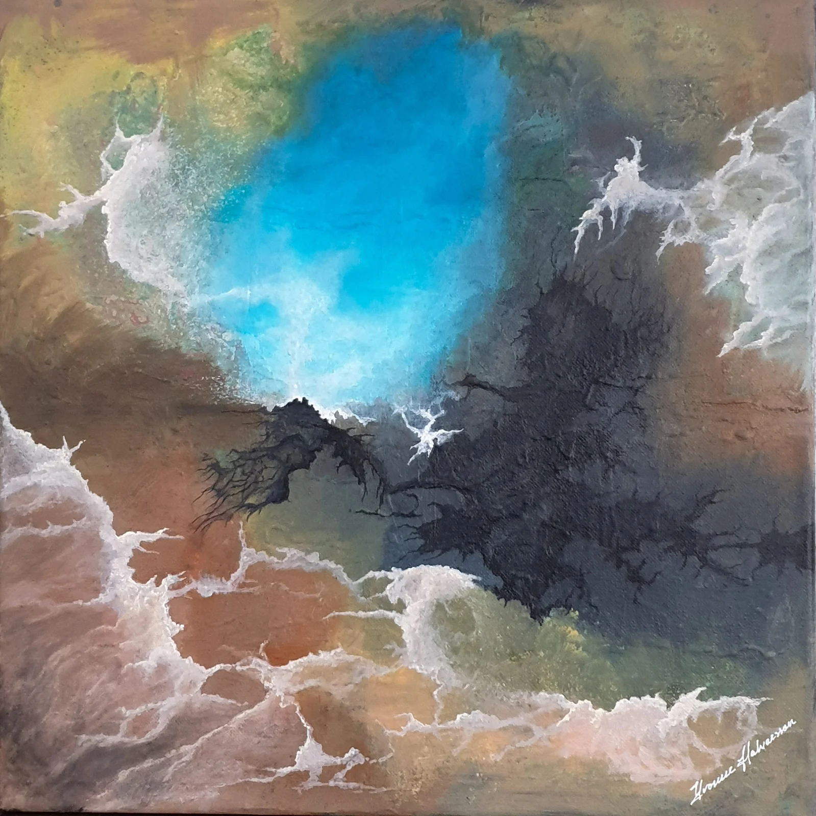 Akrylmålning Förtröstan av Yvonne Halvarsson