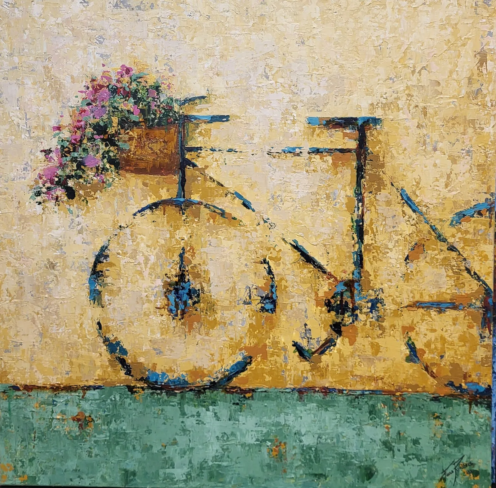 Akrylmålning Cykel nr. 21 av Paula Rindborg