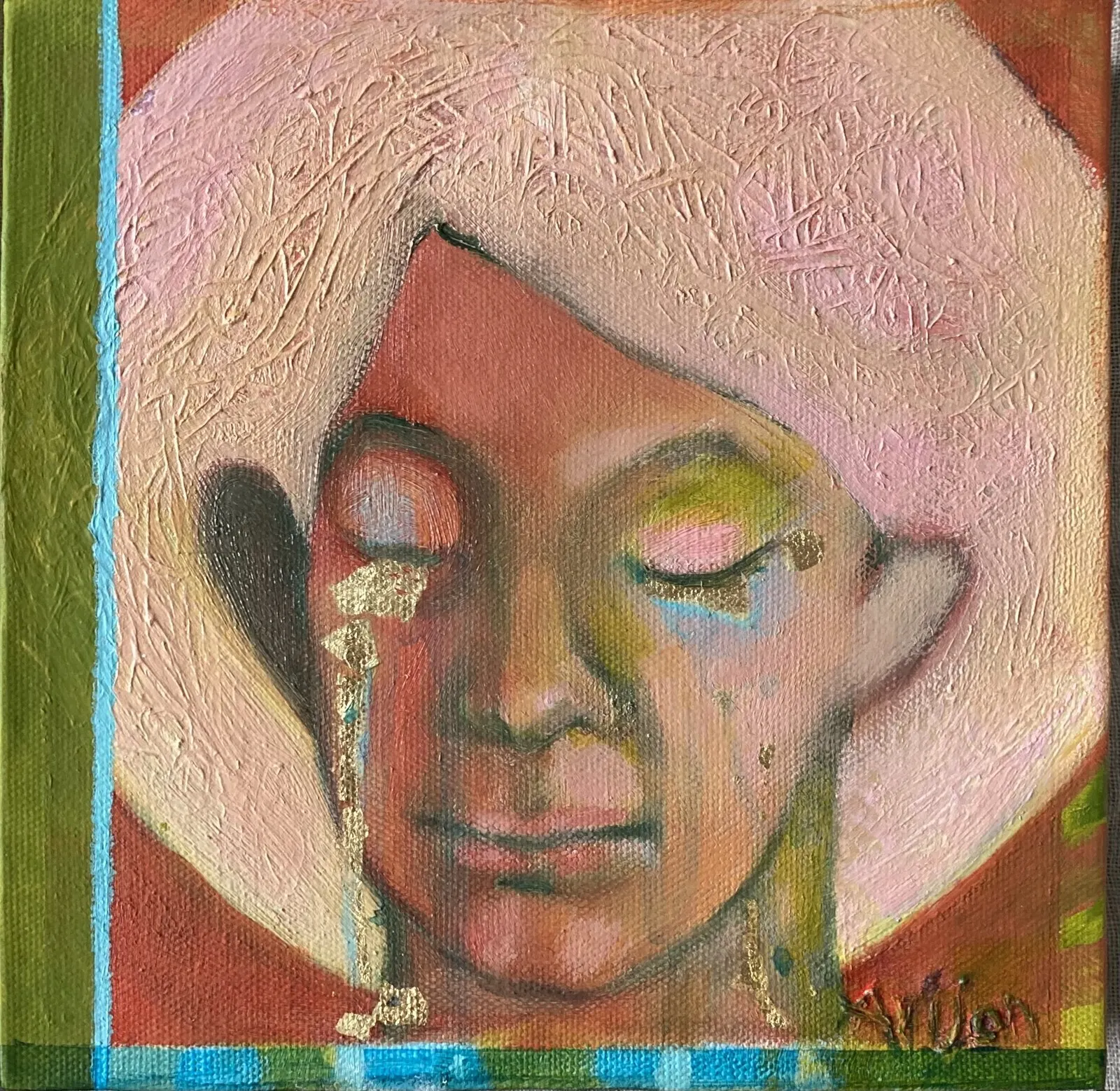 Akrylmålning Tårar är guld av Arijon Aronsson