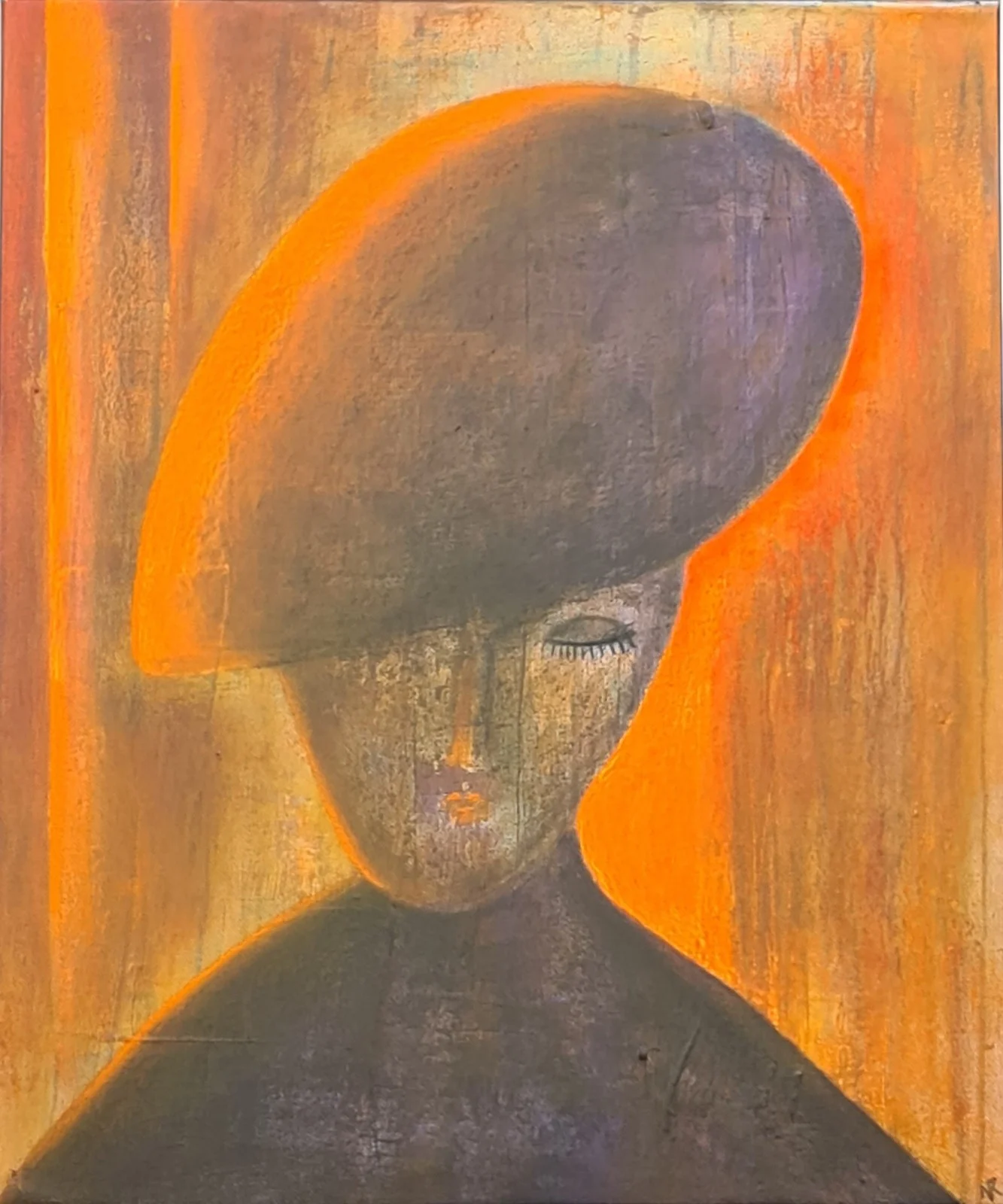 Akrylmålning Lady in light av Gunilla Runsten
