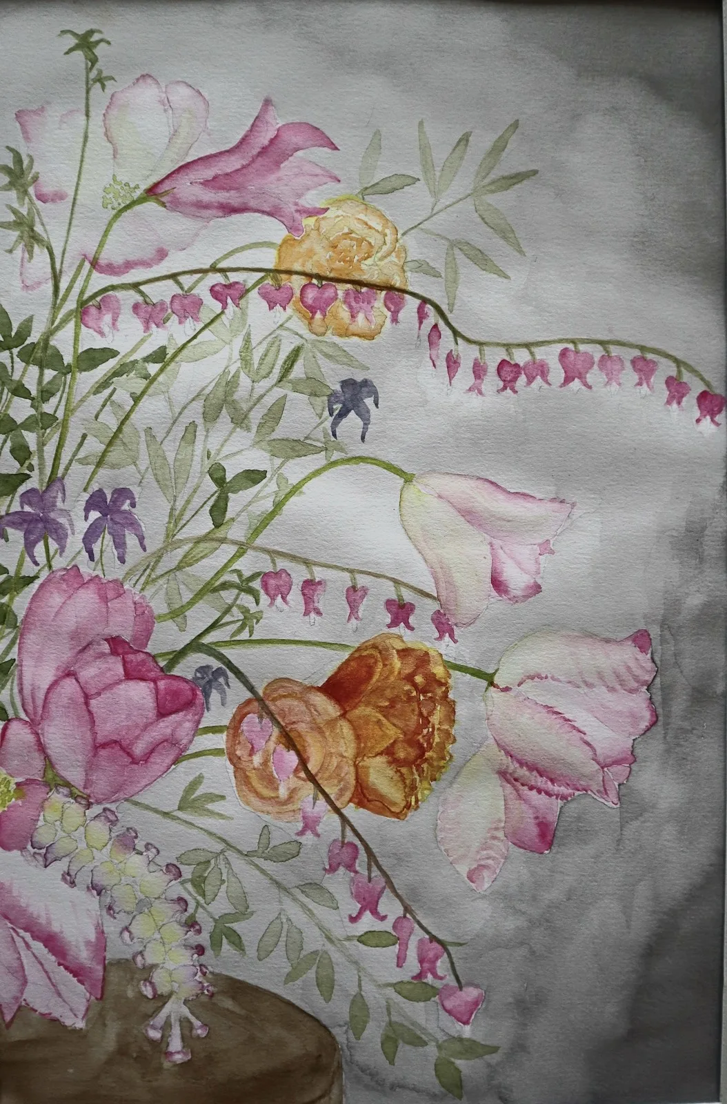 Akvarell Vår i luften av Liselott Erlandsson