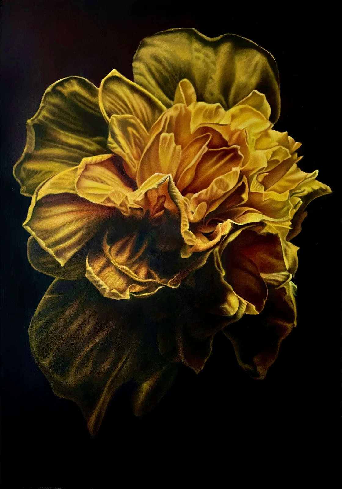Oljemålning Golden Bloom av Thomas Persson