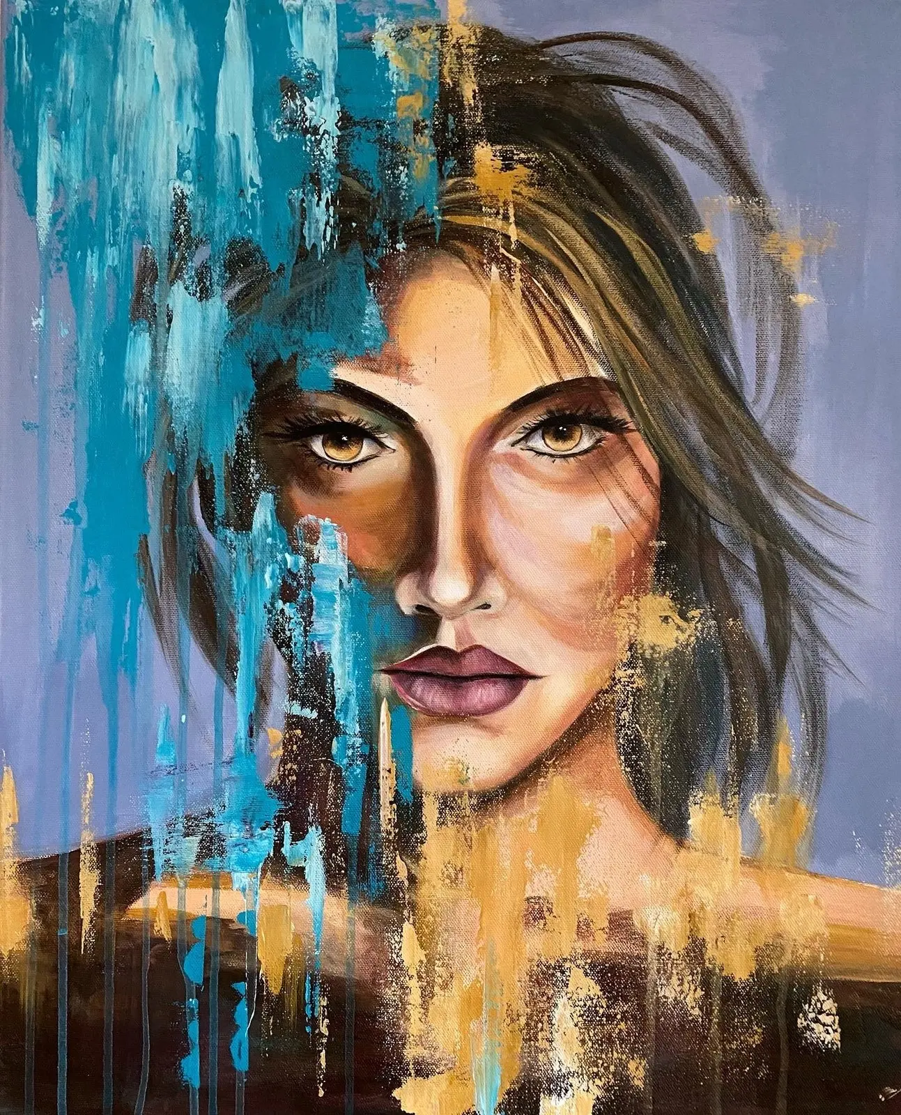 Akrylmålning Själen av Ideh Alikhani