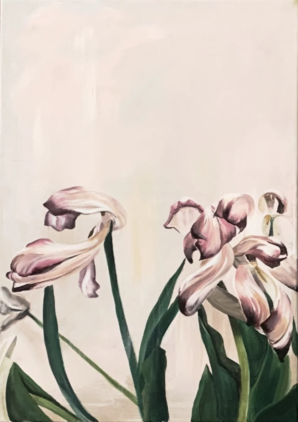 Akrylmålning Tulpanerna och döden 1 av Anna Olofsson