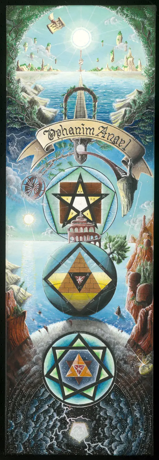 Akrylmålning Ophanim Angel av Johan Olofsson